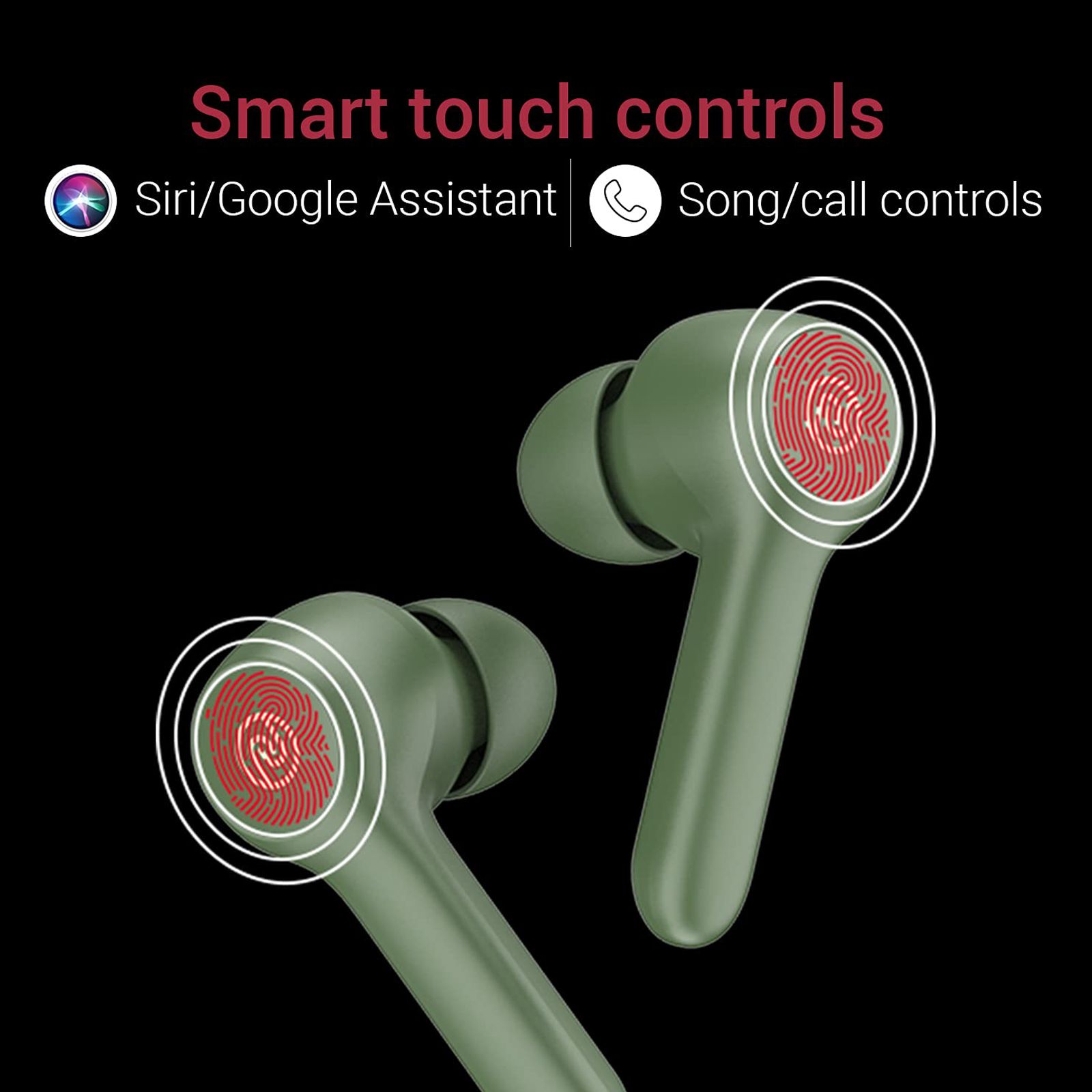 noise Buds VS201 TWS Earbuds (IPX5 Water Resistant, 6mm Driver, Olive Green)_5