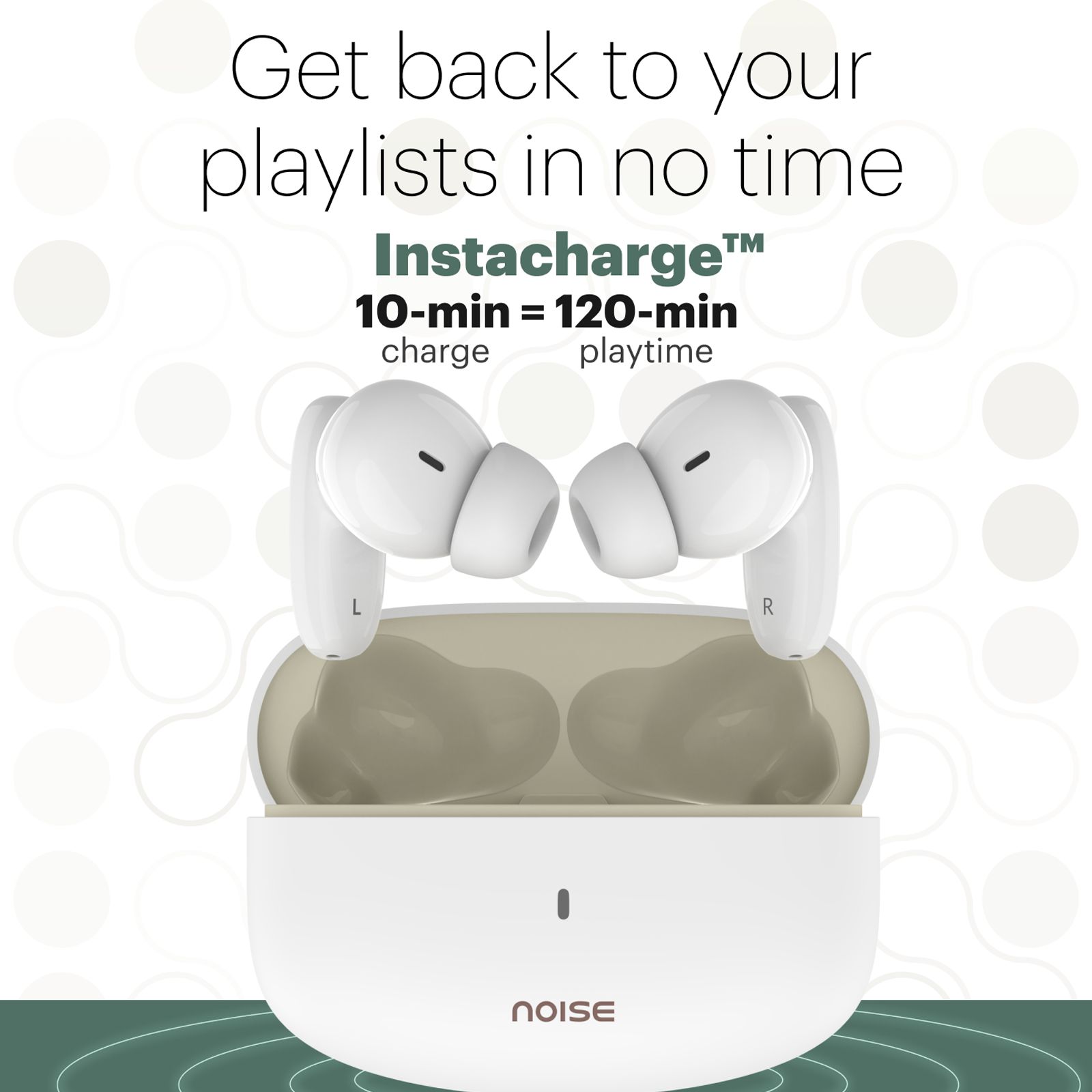 noise Buds Connect TWS Earbuds with Environmental Noise Cancellation (IPX5 Water Resistant, Hands Free Calling, Ivory White) noise Buds Connect TWS Earbuds with Environmental Noise Cancellation (IPX5 Water Resistant, Hands Free Calling, Ivory White)_5