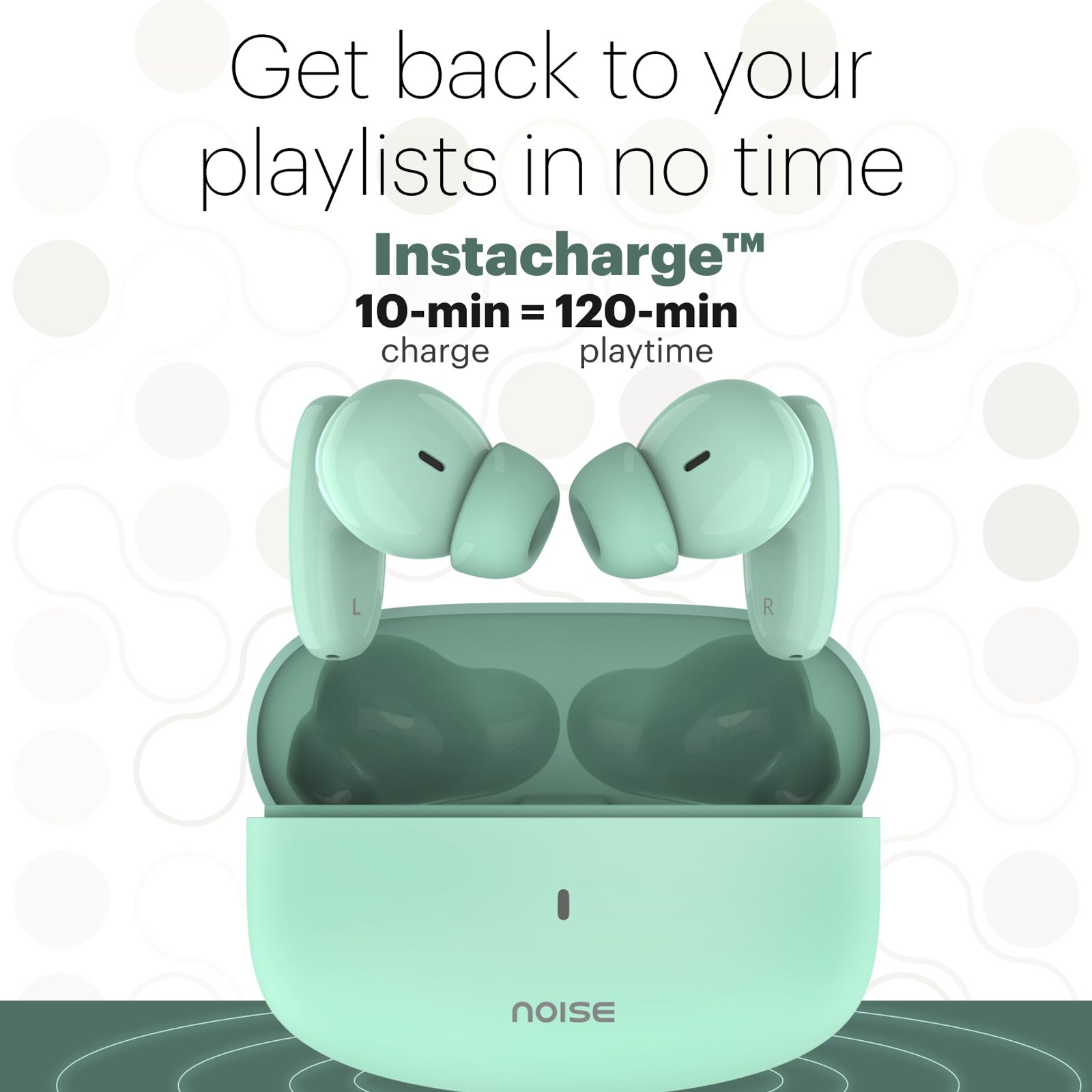noise Buds Connect TWS Earbuds with Environmental Noise Cancellation (IPX5 Water Resistant, Hands Free Calling, Mint Green) noise Buds Connect TWS Earbuds with Environmental Noise Cancellation (IPX5 Water Resistant, Hands Free Calling, Mint Green)_5