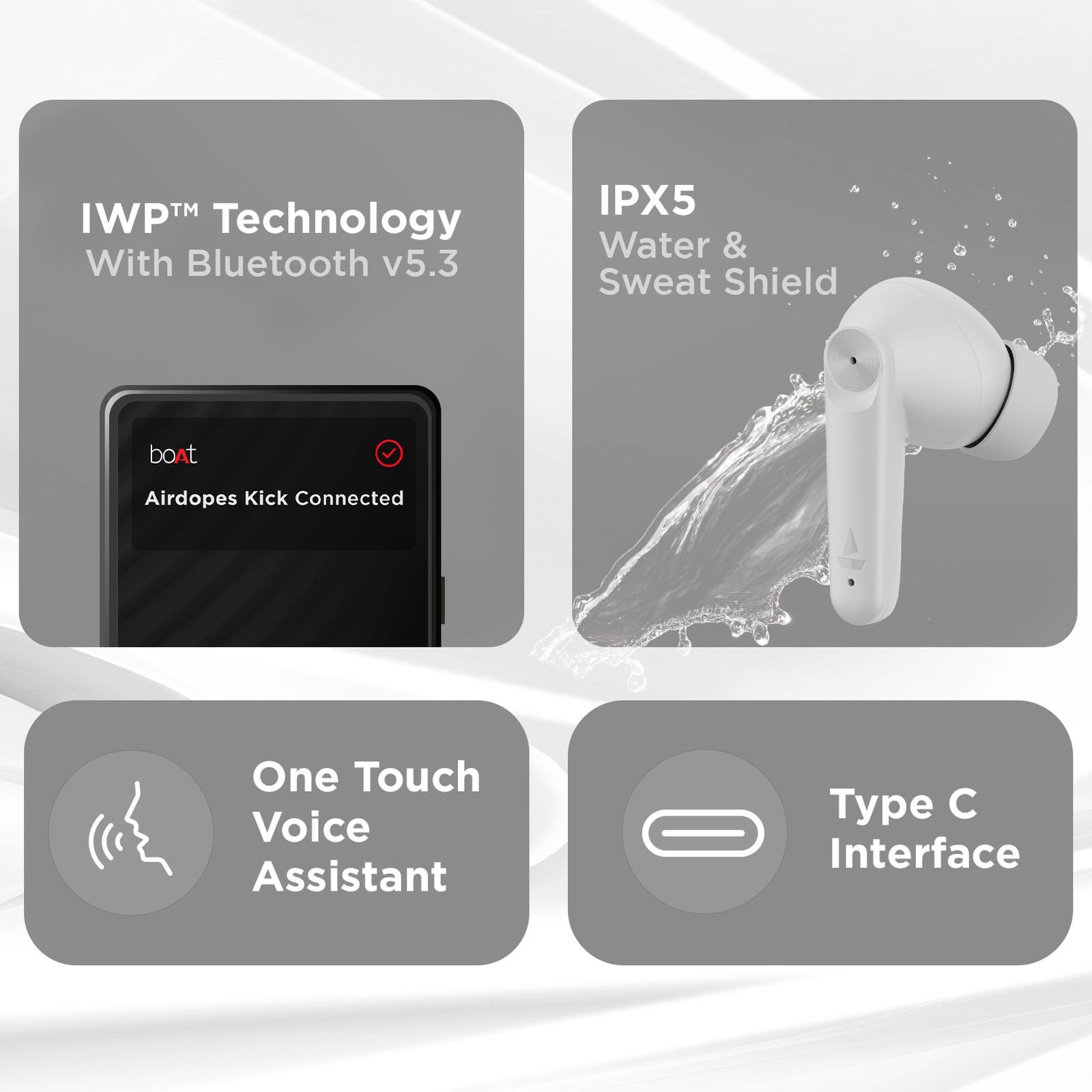 boAt Airdopes Kick TWS Earbuds with Environmental Noise Cancellation (IPX5 Water Resistant, Beast Mode, Ivory White) boAt Airdopes Kick TWS Earbuds with Environmental Noise Cancellation (IPX5 Water Resistant, Beast Mode, Ivory White)_6