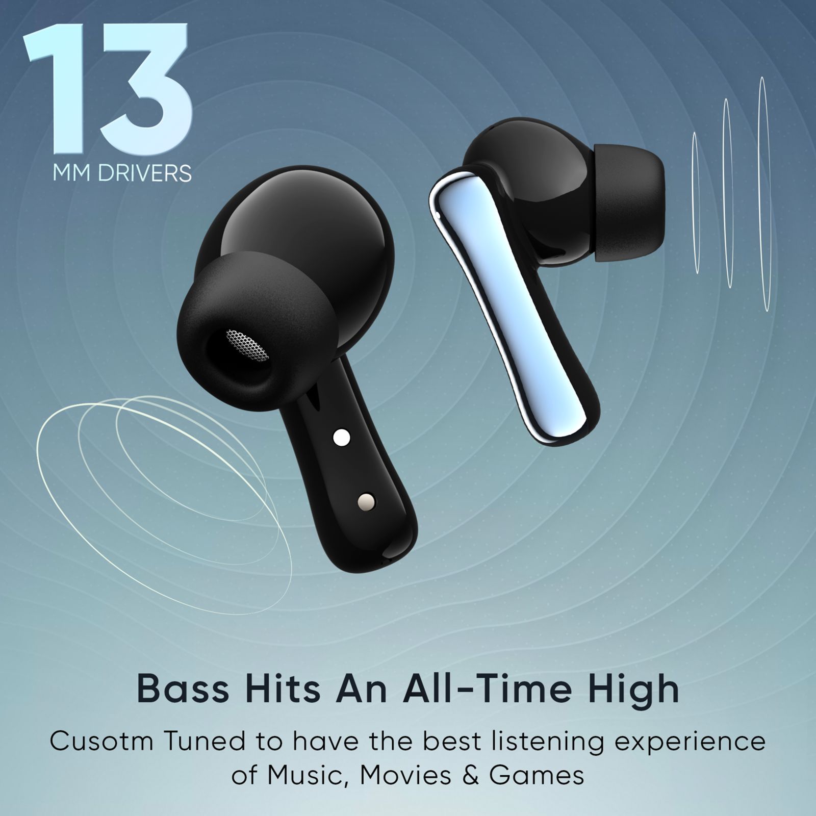 MIVI DuoPods T80 TWS Earbuds with Environmental Noise Cancellation (IPX4 Water Resistant, 13mm Bass Drivers, Galaxy Black) MIVI DuoPods T80 TWS Earbuds with Environmental Noise Cancellation (IPX4 Water Resistant, 13mm Bass Drivers, Galaxy Black)_5