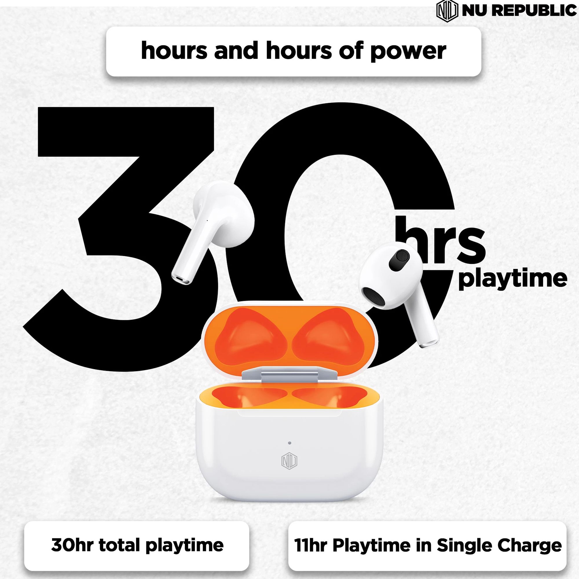 Nu Republic Urban 4 TWS Earbuds with Environmental Noise Cancellation (IPX4 Water Resistant, X-Bass Technology, Orange)_5