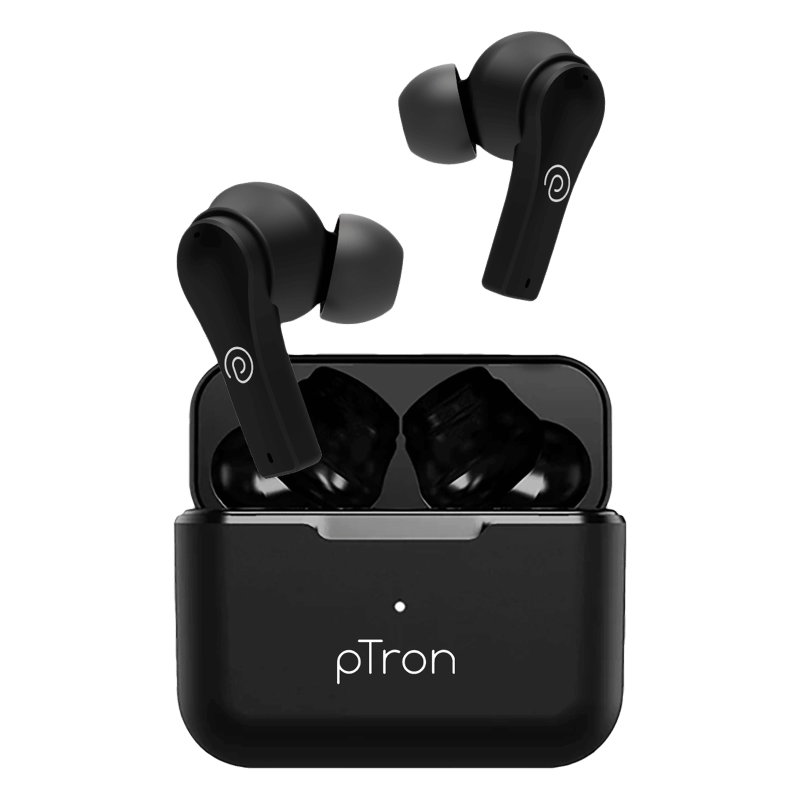 pTron Basspods Buds Plus TWS Earbuds with Environmental Noise Cancellation (IPX4 Water Resistant, 13mm Dynamic Drivers, Black) pTron Basspods Buds Plus TWS Earbuds with Environmental Noise Cancellation (IPX4 Water Resistant, 13mm Dynamic Drivers, Black)_1