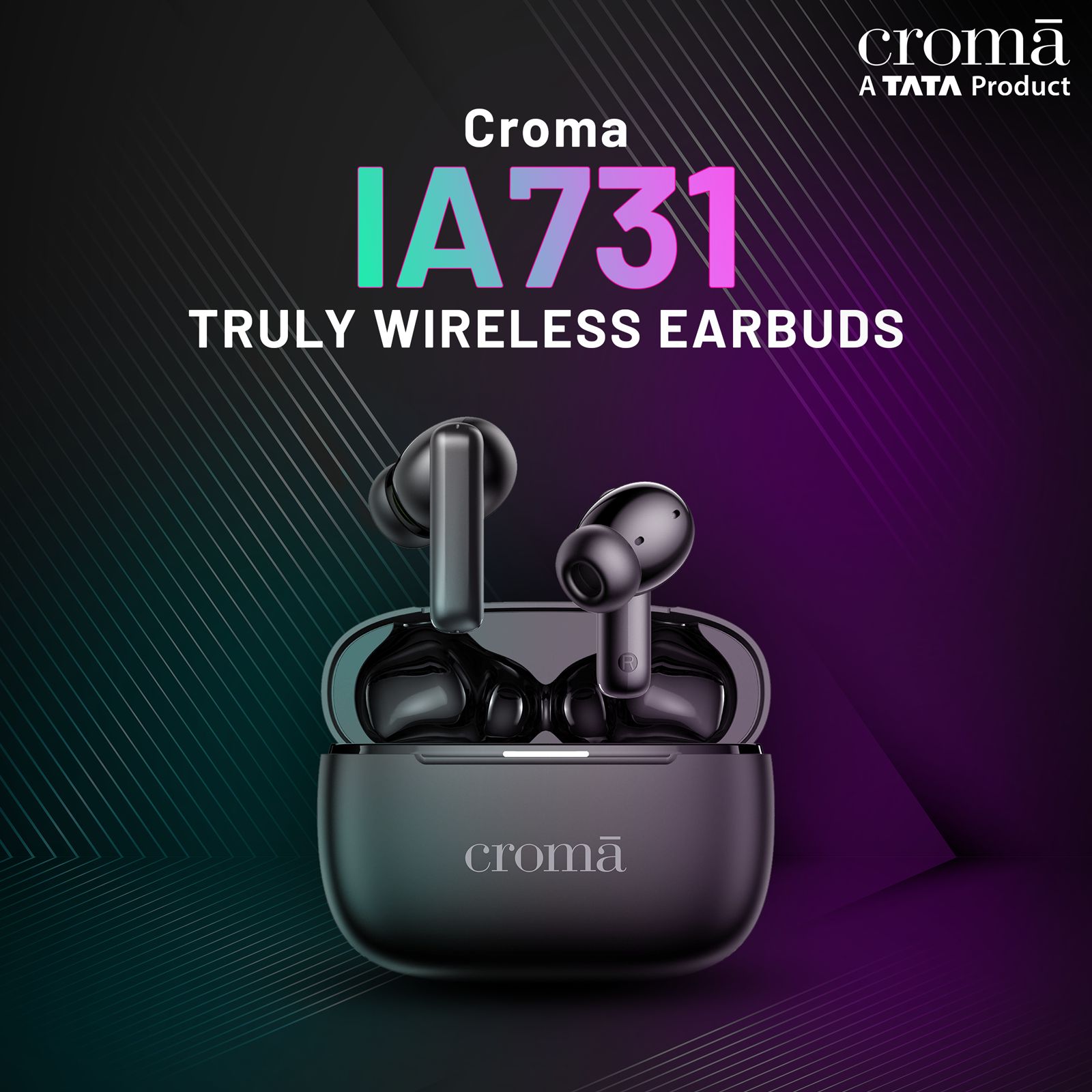Croma TWS Earbuds with Active Noise Cancellation (IPX5 Water Resistant, Fast Charging, Black) Croma TWS Earbuds with Active Noise Cancellation (IPX5 Water Resistant, Fast Charging, Black)_7