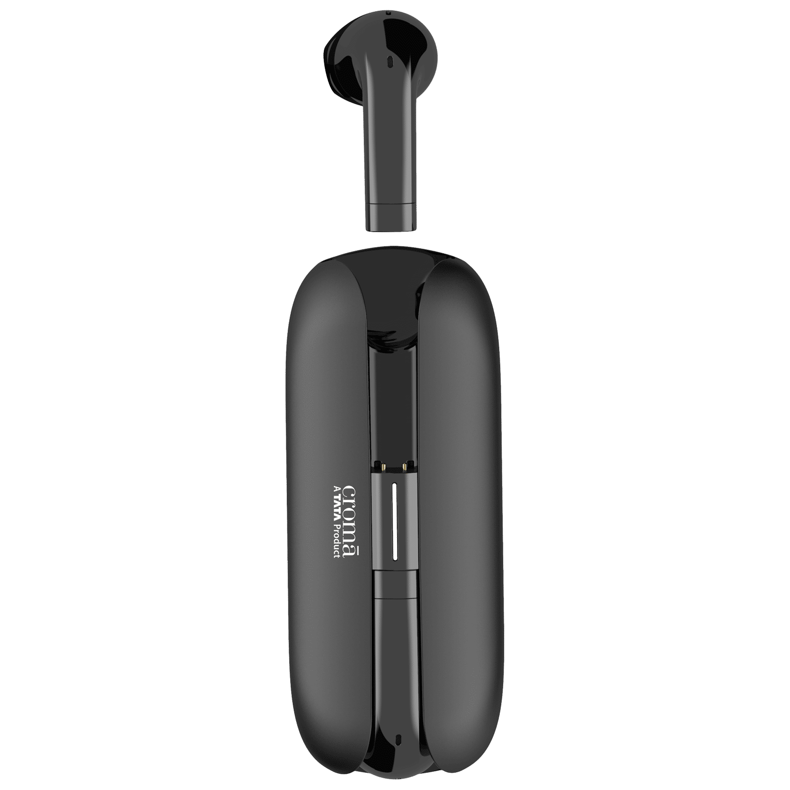 Croma Sliding TWS Earbuds with Passive Noise Cancellation (IPX4 Waterproof, 30 Hours Playback Time, Black)_3