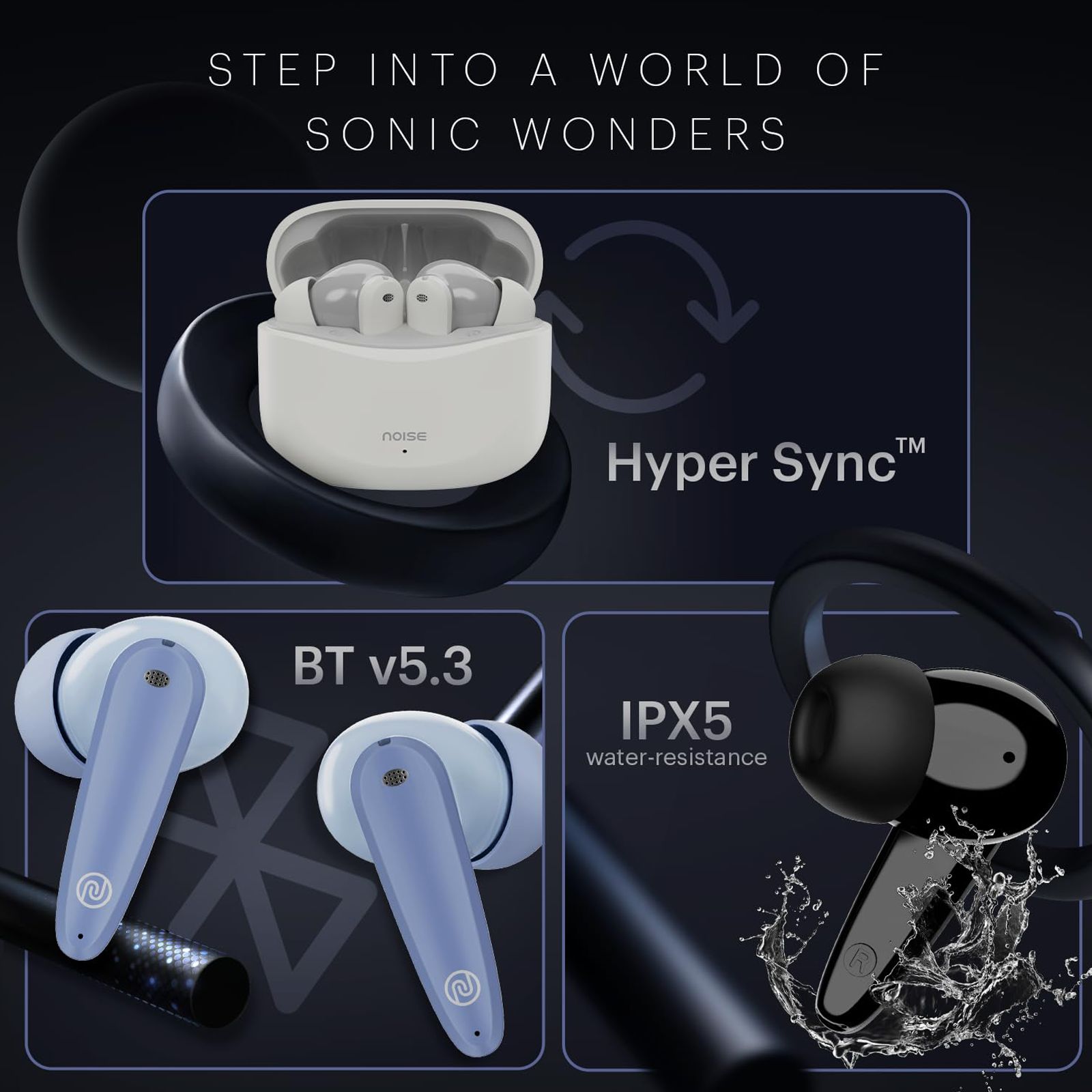 noise Buds VS106 TWS Earbuds with Environmental Noise Cancellation (IPX5 Water Resistant, Instacharge, Sky Blue)_8