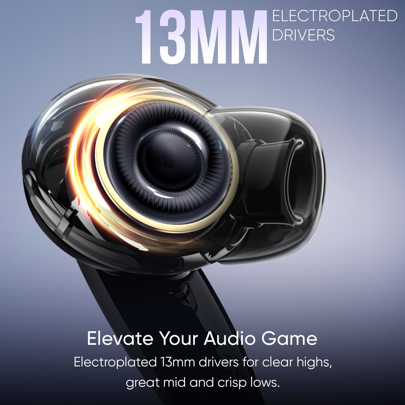 Mivi DuoPods N6 TEDPN6BK TWS Earbuds with AI Noise Cancellation (IPX4 Water Resistant, 13mm Electroplated Drivers, Black)_3