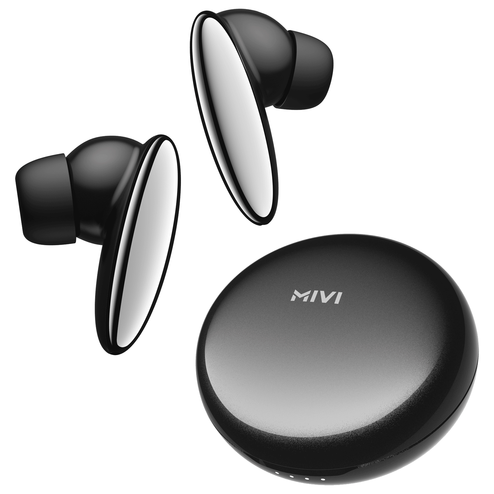 Mivi DuoPods N6 TEDPN6BK TWS Earbuds with AI Noise Cancellation (IPX4 Water Resistant, 13mm Electroplated Drivers, Black)_1