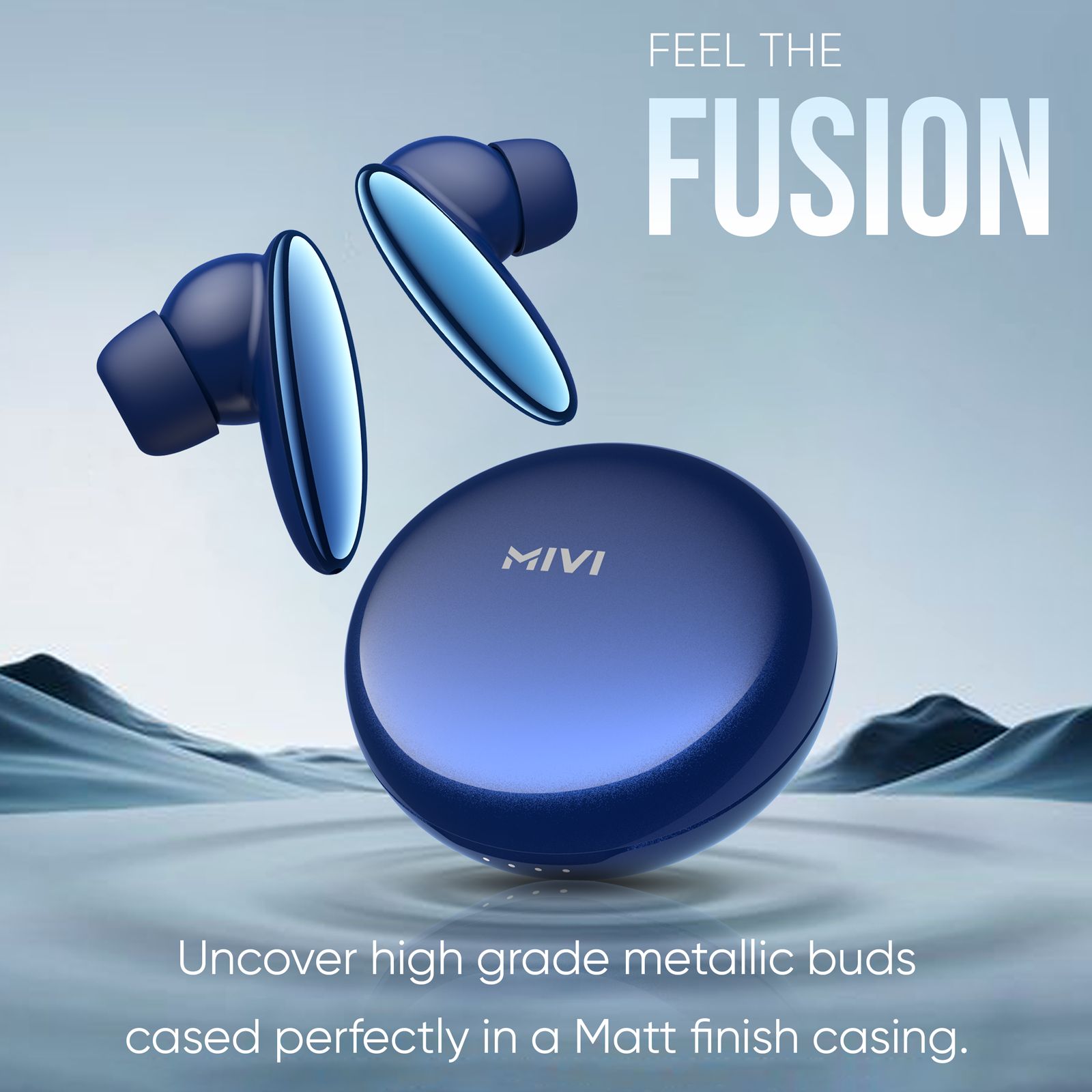 Mivi DuoPods N6 TEDPN6BL TWS Earbuds with AI Noise Cancellation (IPX4 Water Resistant, 13mm Electroplated Drivers, Blue)_4