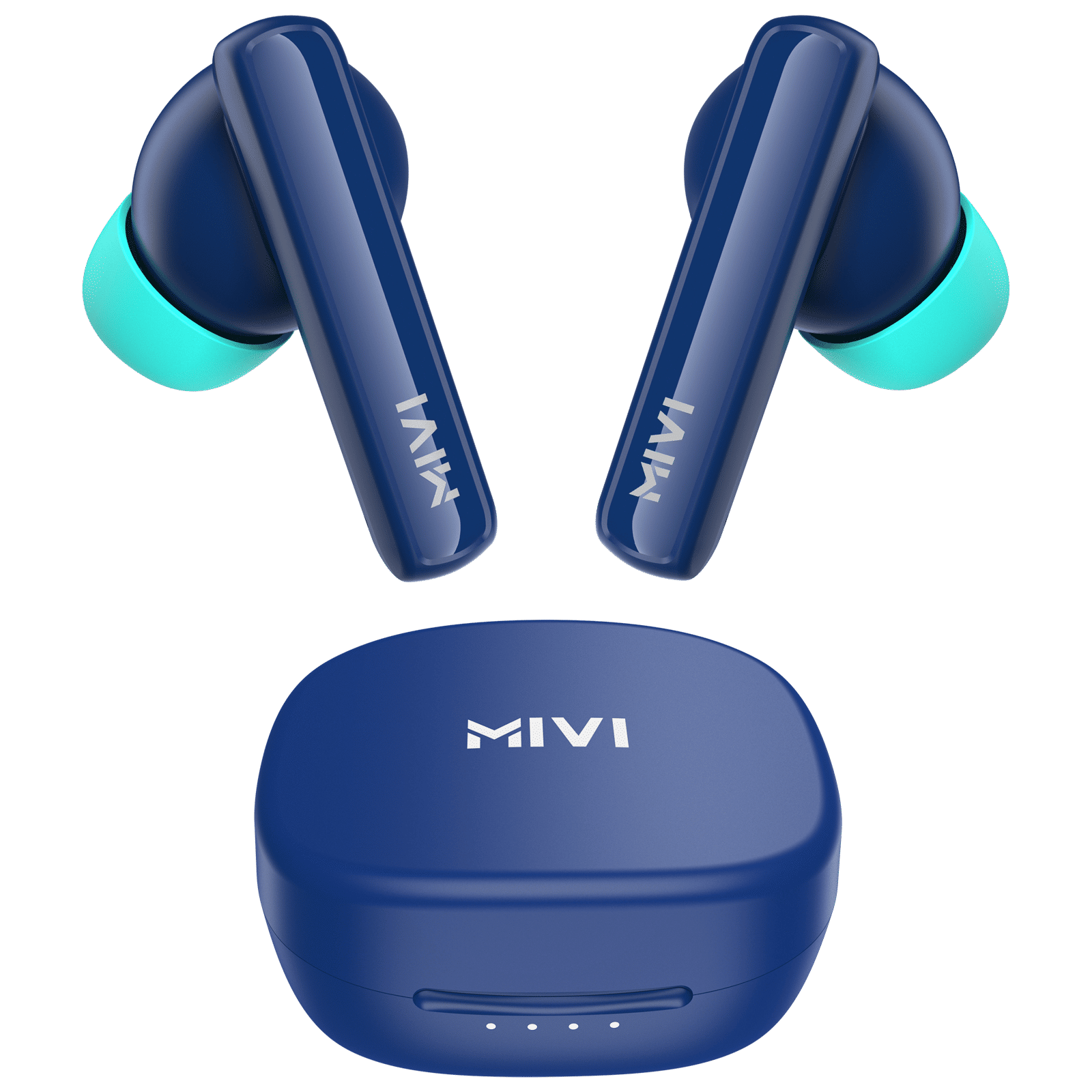 Mivi DuoPods N2 TWS Earbuds with AI Noise Cancellation (IPX4 Water Resistant, Fast Charging, Blue) Mivi DuoPods N2 TWS Earbuds with AI Noise Cancellation (IPX4 Water Resistant, Fast Charging, Blue)_1