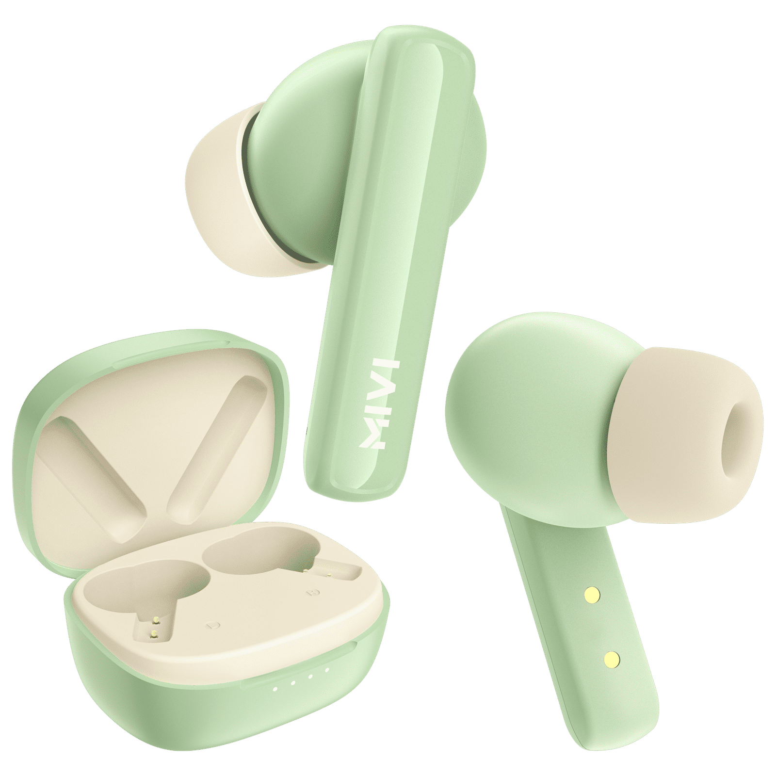 Mivi DuoPods N2 TWS Earbuds with AI Noise Cancellation (IPX4 Water Resistant, Fast Charging, Hazel Green) Mivi DuoPods N2 TWS Earbuds with AI Noise Cancellation (IPX4 Water Resistant, Fast Charging, Hazel Green)_3