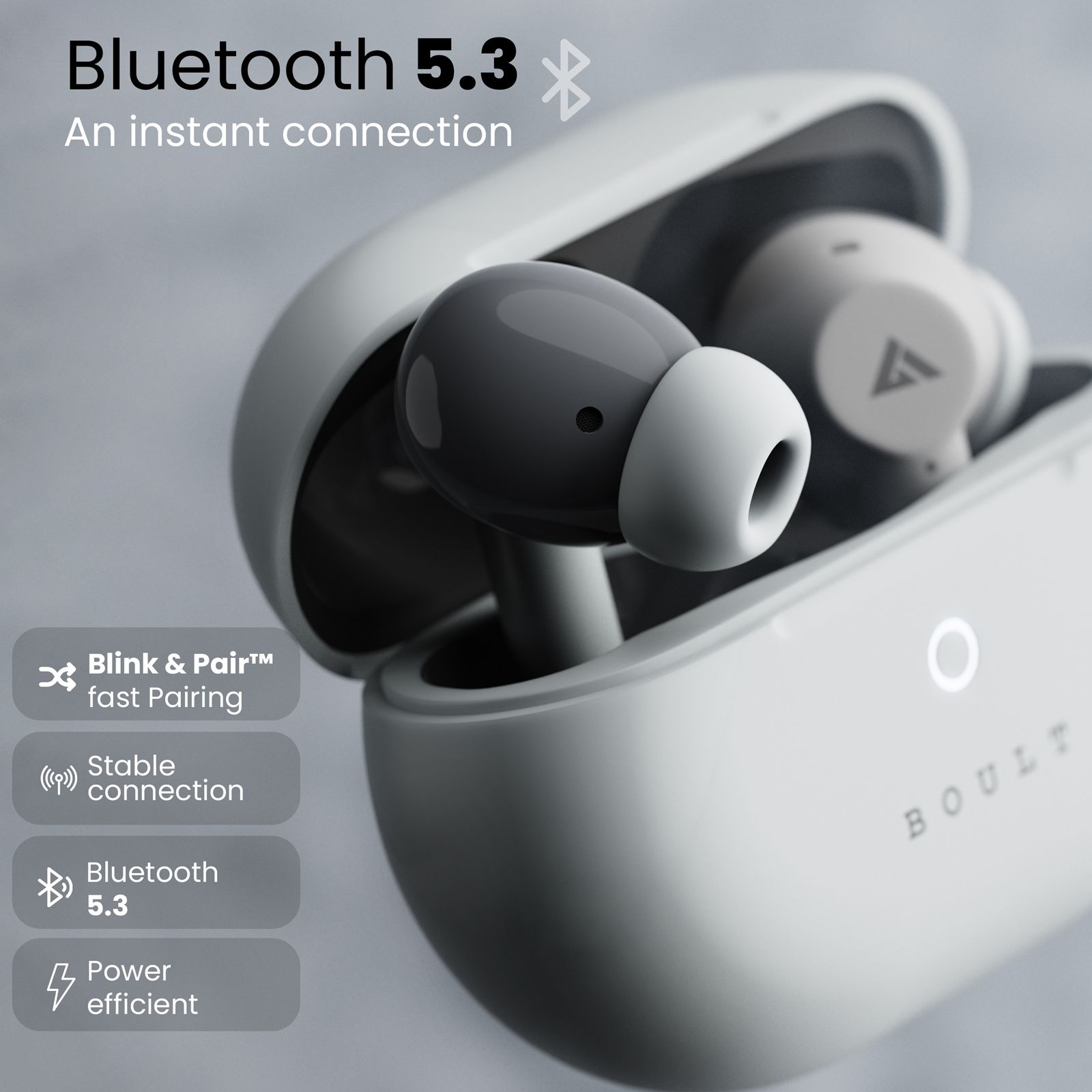 GOBOULT Airbass W40 TWS Earbuds with Environmental Noise Cancellation (IPX5 Water Resistant, Fast Charging, Ivory White) GOBOULT Airbass W40 TWS Earbuds with Environmental Noise Cancellation (IPX5 Water Resistant, Fast Charging, Ivory White)_8