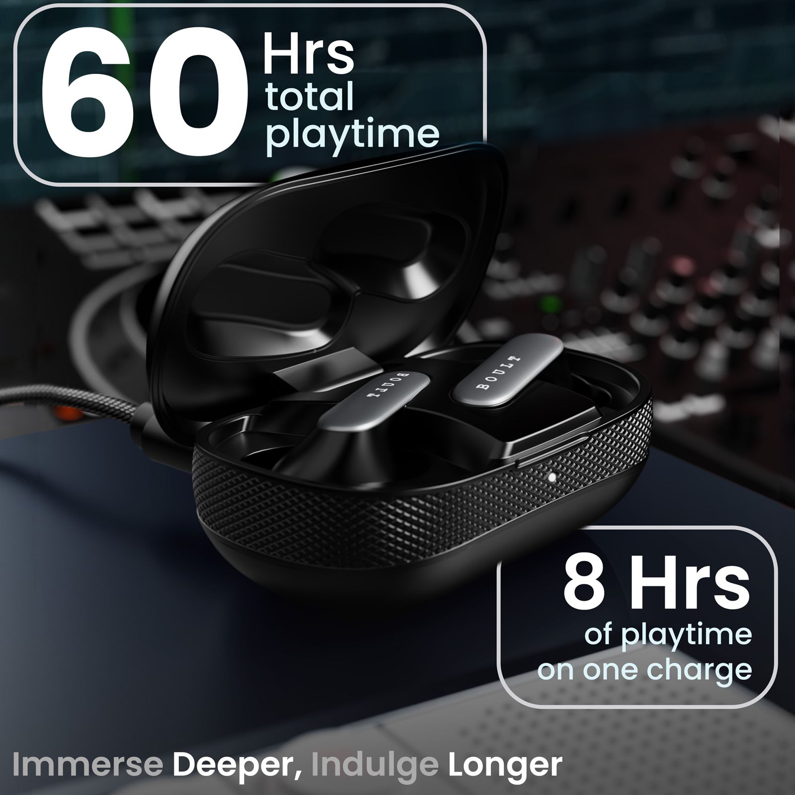 GOBOULT AirBass Y1 Pro TWS Earbuds with Environmental Noise Cancellation (Fast Charging, Black) GOBOULT AirBass Y1 Pro TWS Earbuds with Environmental Noise Cancellation (Fast Charging, Black)_4