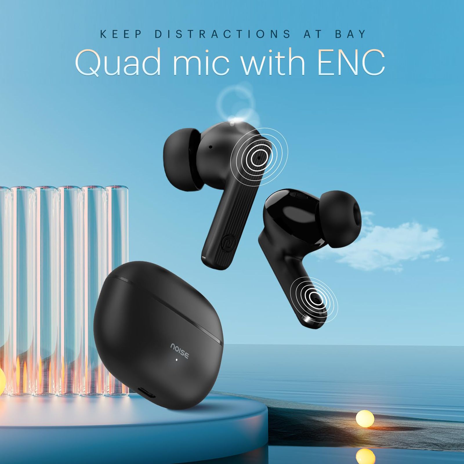 noise Air Buds 3 TWS Earbuds with Environmental Noise Cancellation (IPX5 Water Resistant, Instacharge, Jet Black) noise Air Buds 3 TWS Earbuds with Environmental Noise Cancellation (IPX5 Water Resistant, Instacharge, Jet Black)_4