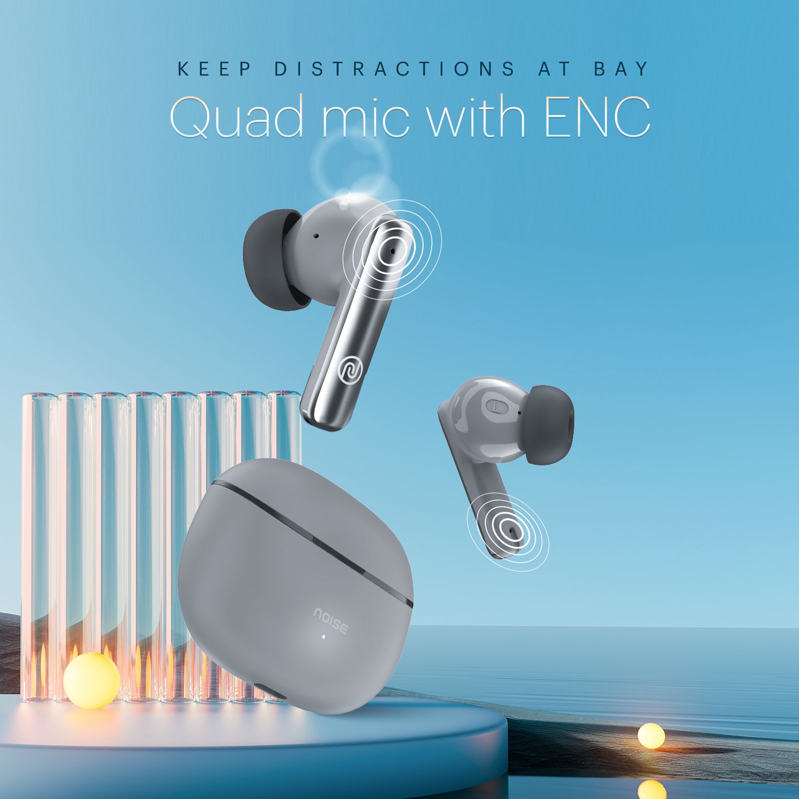 noise Air Buds Pro 3 TWS Earbuds with Active Noise Cancellation (IPX5 Water Resistant, Instacharge, Shadow Grey)_4