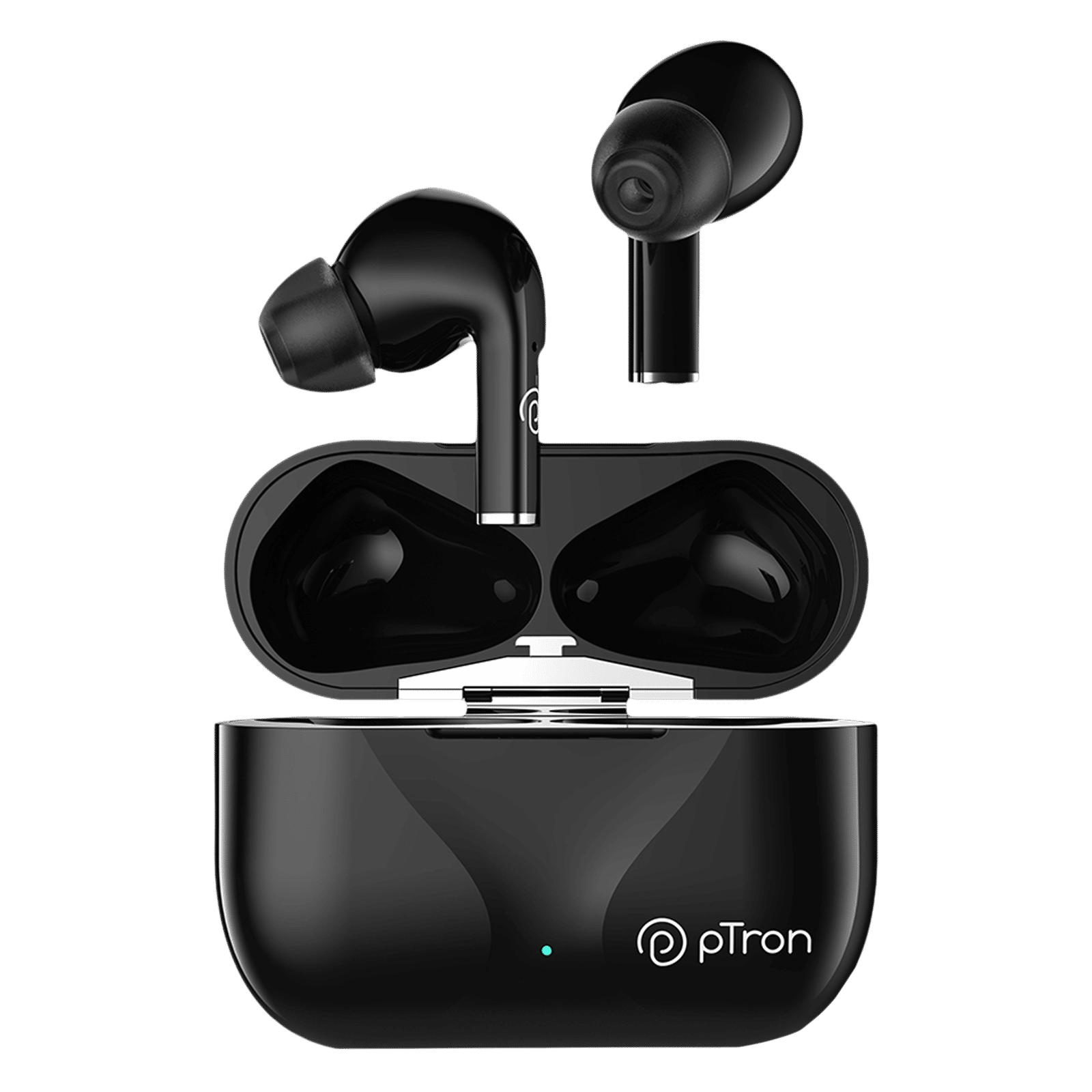 pTron Basspods P181 TWS Earbuds with Passive Noise Cancellation (IPX4 Water Resistant, 32 Hours Playtime, Black)_1