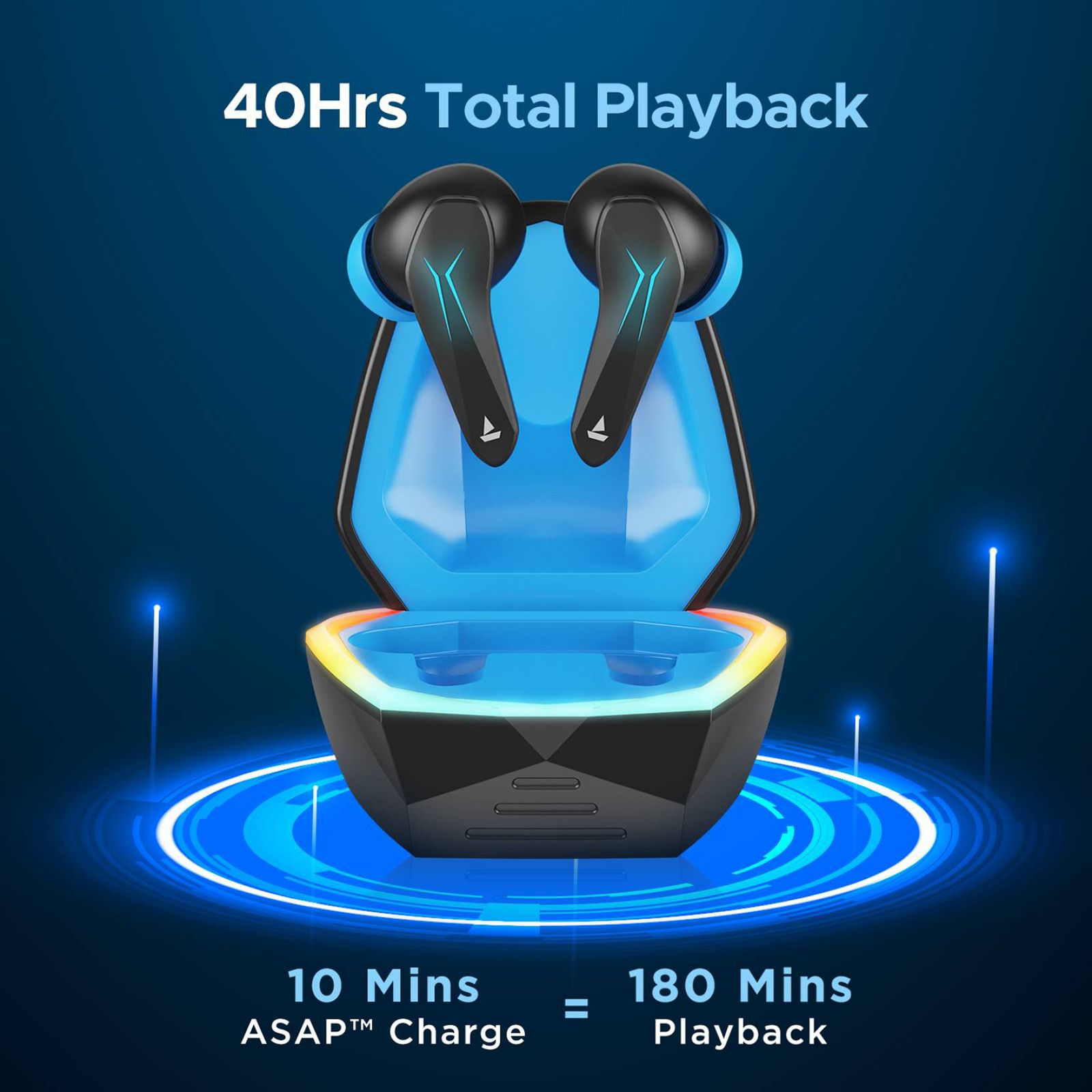 boAt Immortal 128 TWS Earbuds with Environmental Noise Cancellation (IPX4 Water & Sweat Resistant, ASAP Charge, Black Sabre) boAt Immortal 128 TWS Earbuds with Environmental Noise Cancellation (IPX4 Water & Sweat Resistant, ASAP Charge, Black Sabre)_4