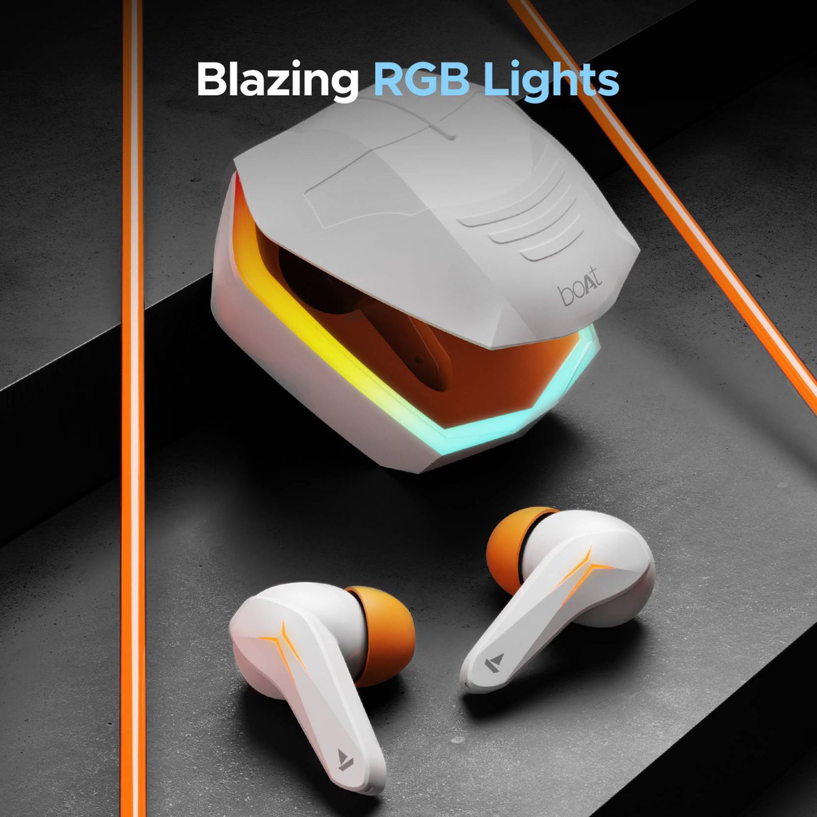 boAt Immortal 128 TWS Earbuds with Environmental Noise Cancellation (IPX4 Water & Sweat Resistant, ASAP Charge, White Sabre) boAt Immortal 128 TWS Earbuds with Environmental Noise Cancellation (IPX4 Water & Sweat Resistant, ASAP Charge, White Sabre)_6