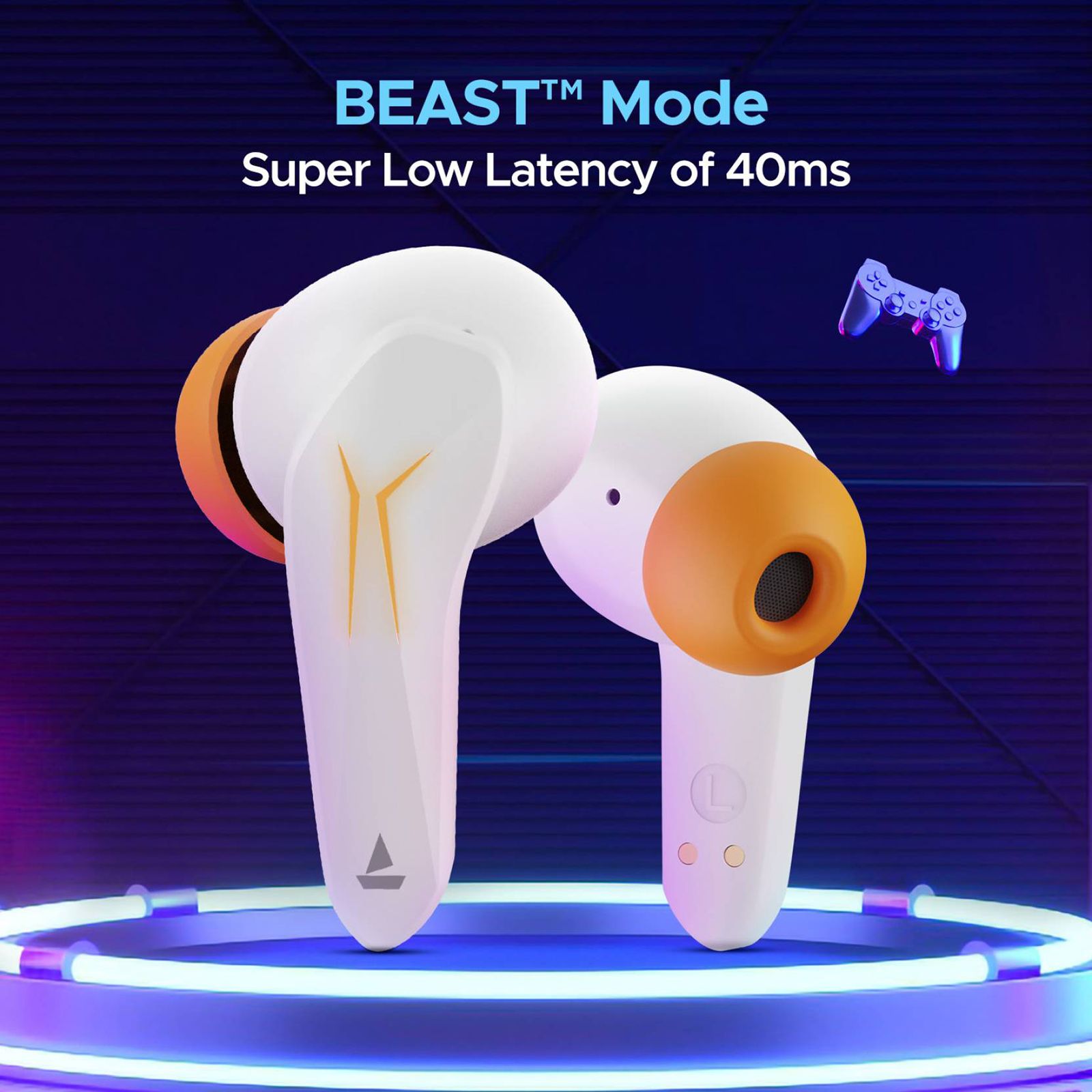 boAt Immortal 128 TWS Earbuds with Environmental Noise Cancellation (IPX4 Water & Sweat Resistant, ASAP Charge, White Sabre) boAt Immortal 128 TWS Earbuds with Environmental Noise Cancellation (IPX4 Water & Sweat Resistant, ASAP Charge, White Sabre)_3