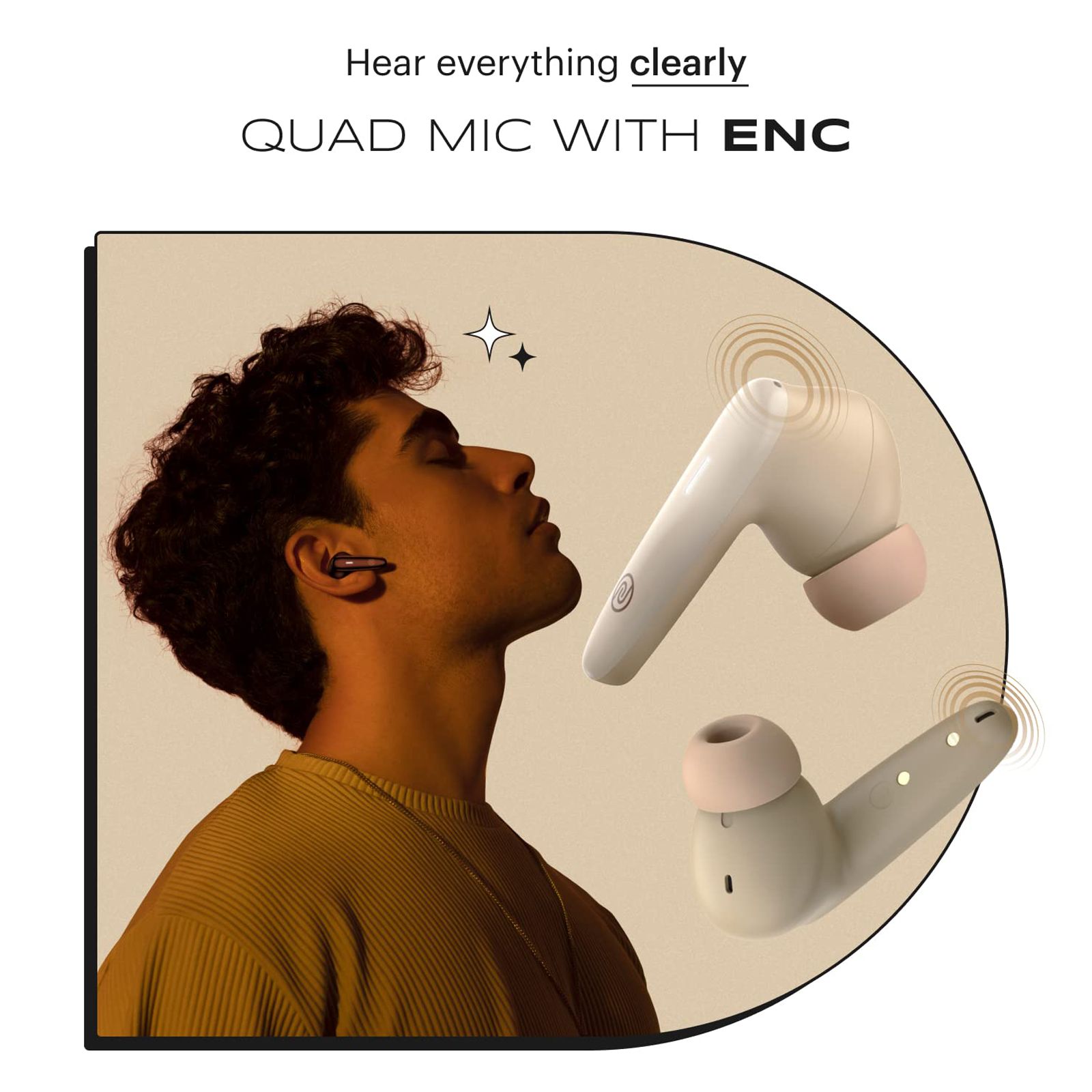 noise Buds VS401 TWS Earbuds with Environmental Noise Cancellation (IPX5 Water Resistant, Insta Charge, Calm Beige) noise Buds VS401 TWS Earbuds with Environmental Noise Cancellation (IPX5 Water Resistant, Insta Charge, Calm Beige)_6