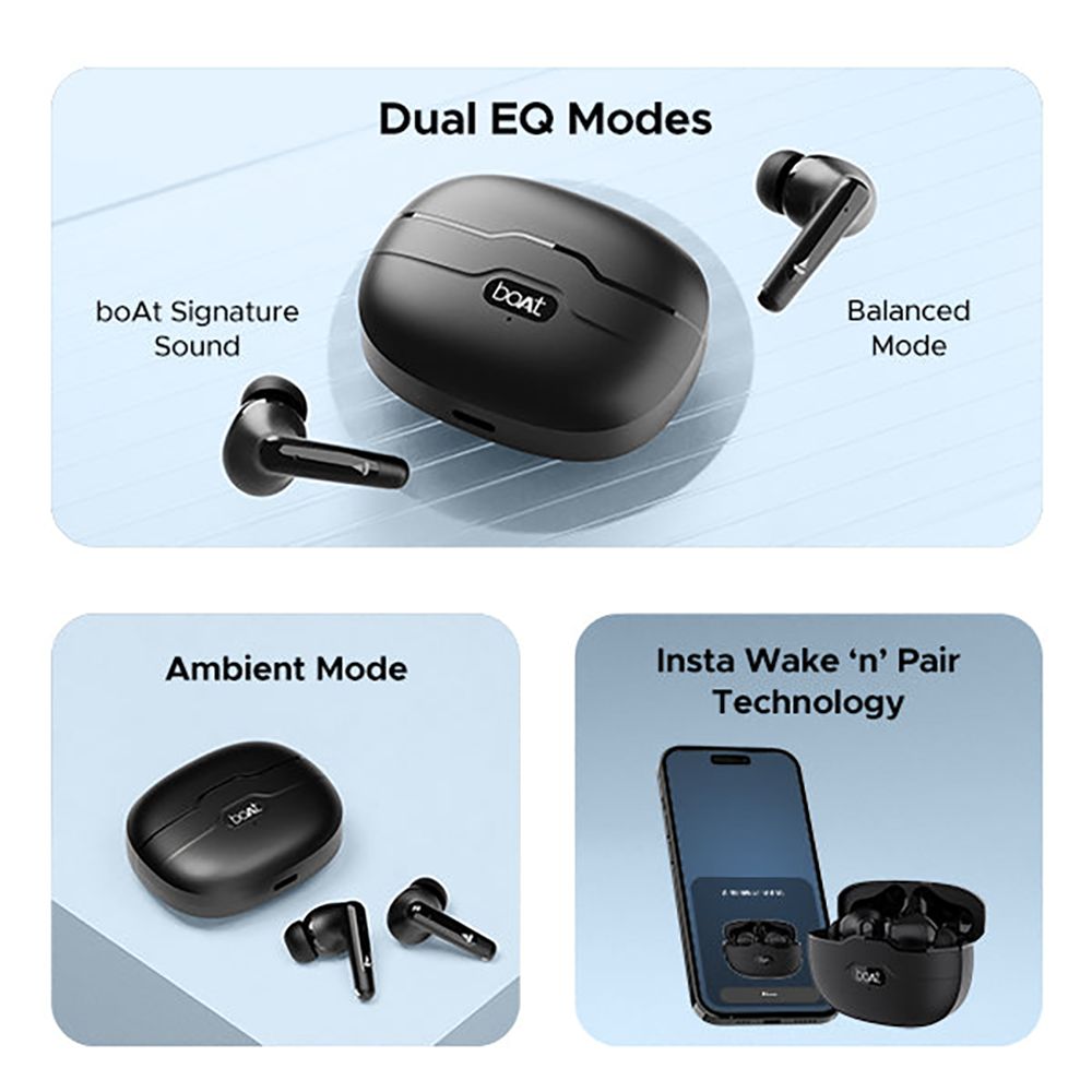 boAt Airdopes Unity TWS Earbuds with Active Noise Cancellation (IPX5 Sweat & Water Resistant, Asap Charge, Black)_4
