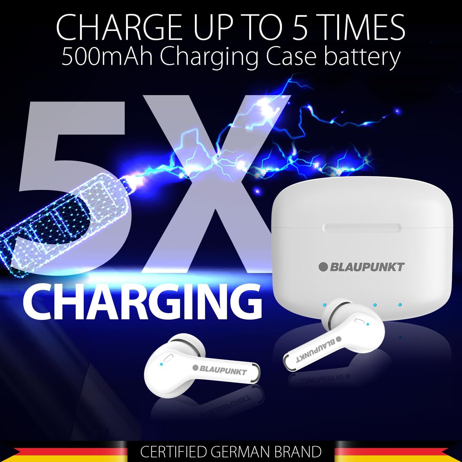 Blaupunkt BTW100 Xtreme TWS Earbuds with Adaptive Noise Cancellation (Turbovolt Charging, White) Blaupunkt BTW100 Xtreme TWS Earbuds with Adaptive Noise Cancellation (Turbovolt Charging, White)_4