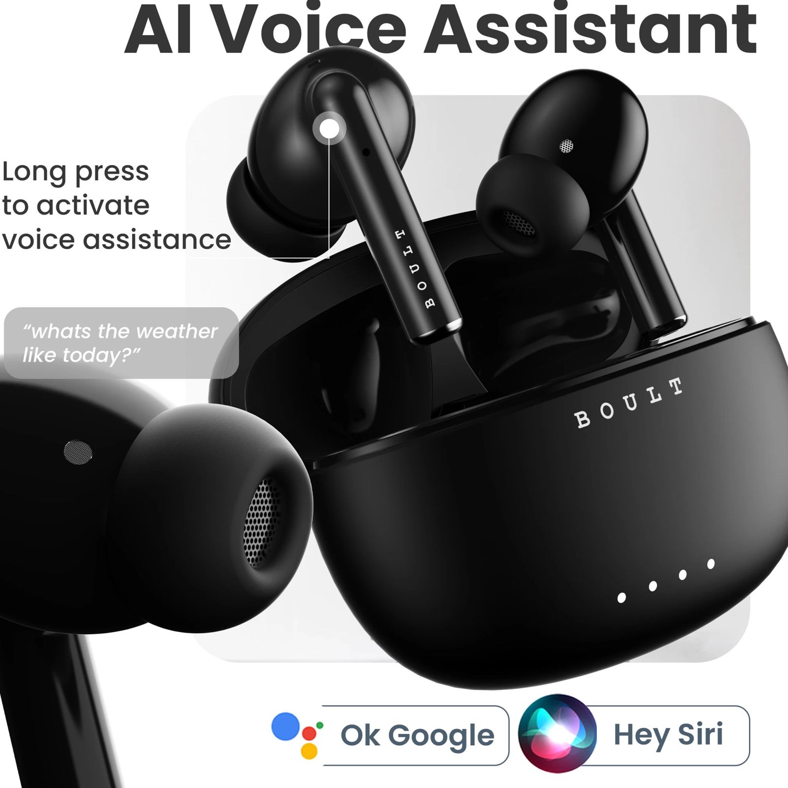 GOBOULT W20 TWS Earbuds with Environmental Noise Cancellation (IPX5 Water Resistant, Voice Assistant, Space Black)_3