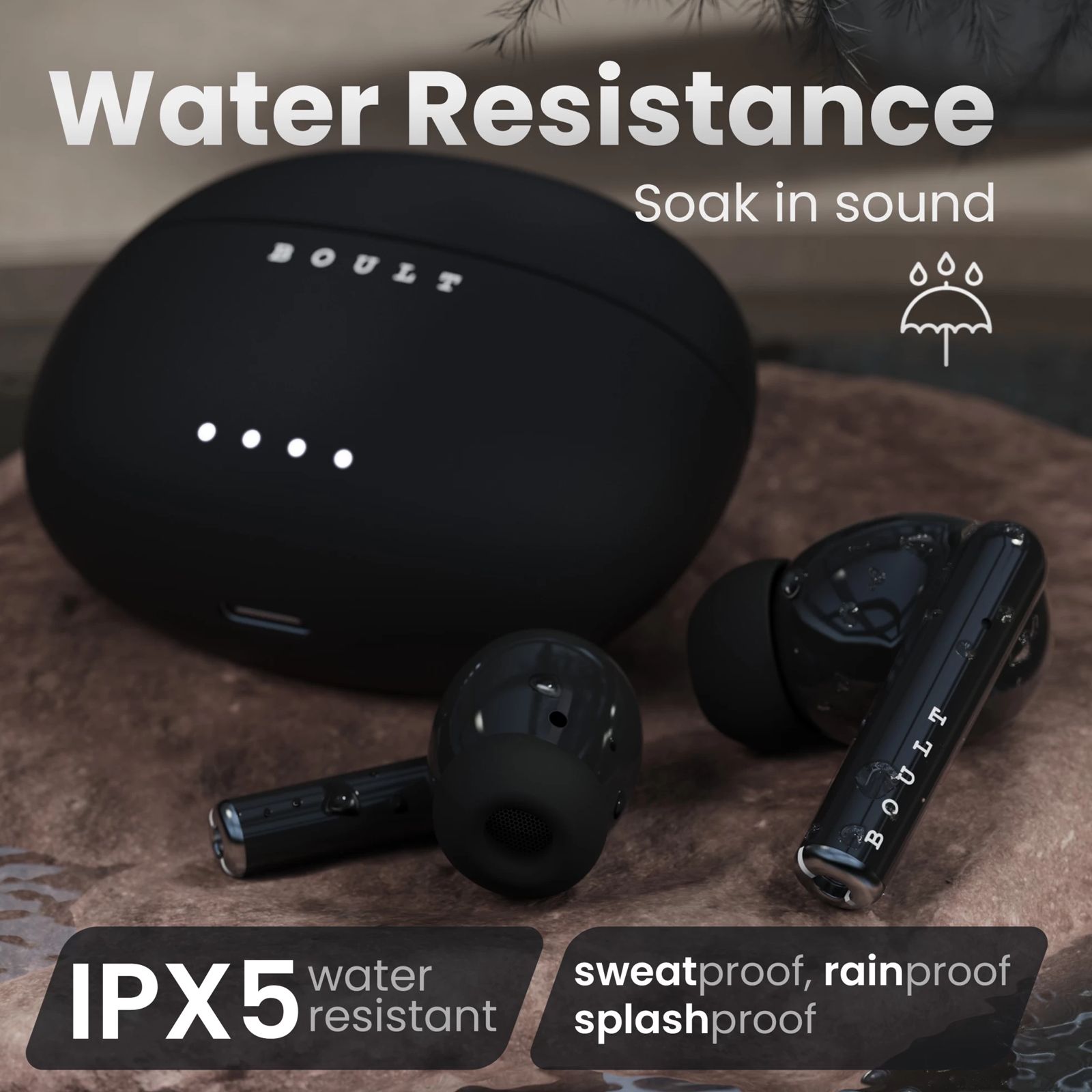 GOBOULT W20 TWS Earbuds with Environmental Noise Cancellation (IPX5 Water Resistant, Voice Assistant, Space Black)_5