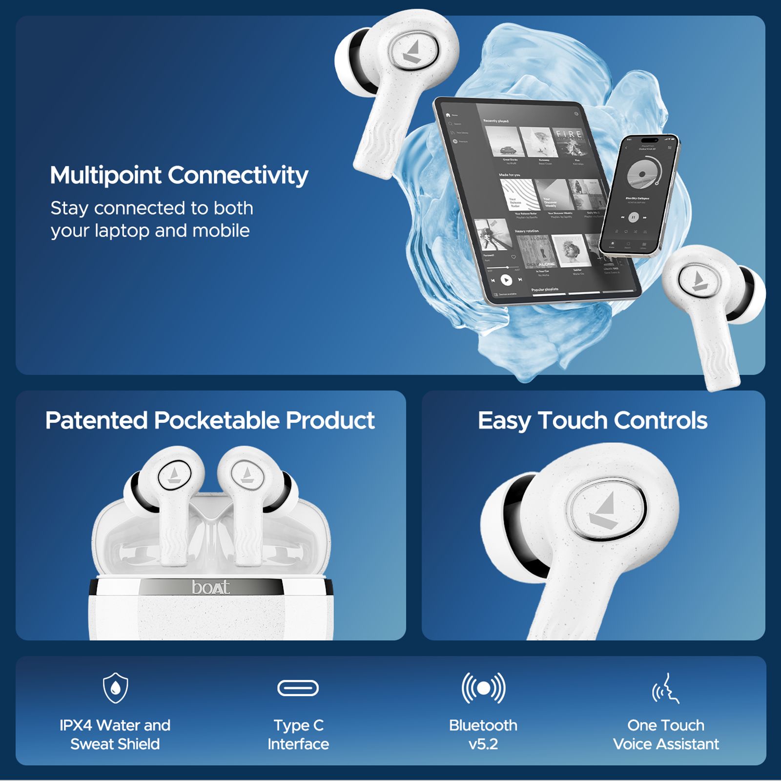 boAt Nirvana Ion TWS Earbuds with Active Noise Cancellation (IPX4 Sweat Resistant, ASAP Charge, Ivory White) boAt Nirvana Ion TWS Earbuds with Active Noise Cancellation (IPX4 Sweat Resistant, ASAP Charge, Ivory White)_11