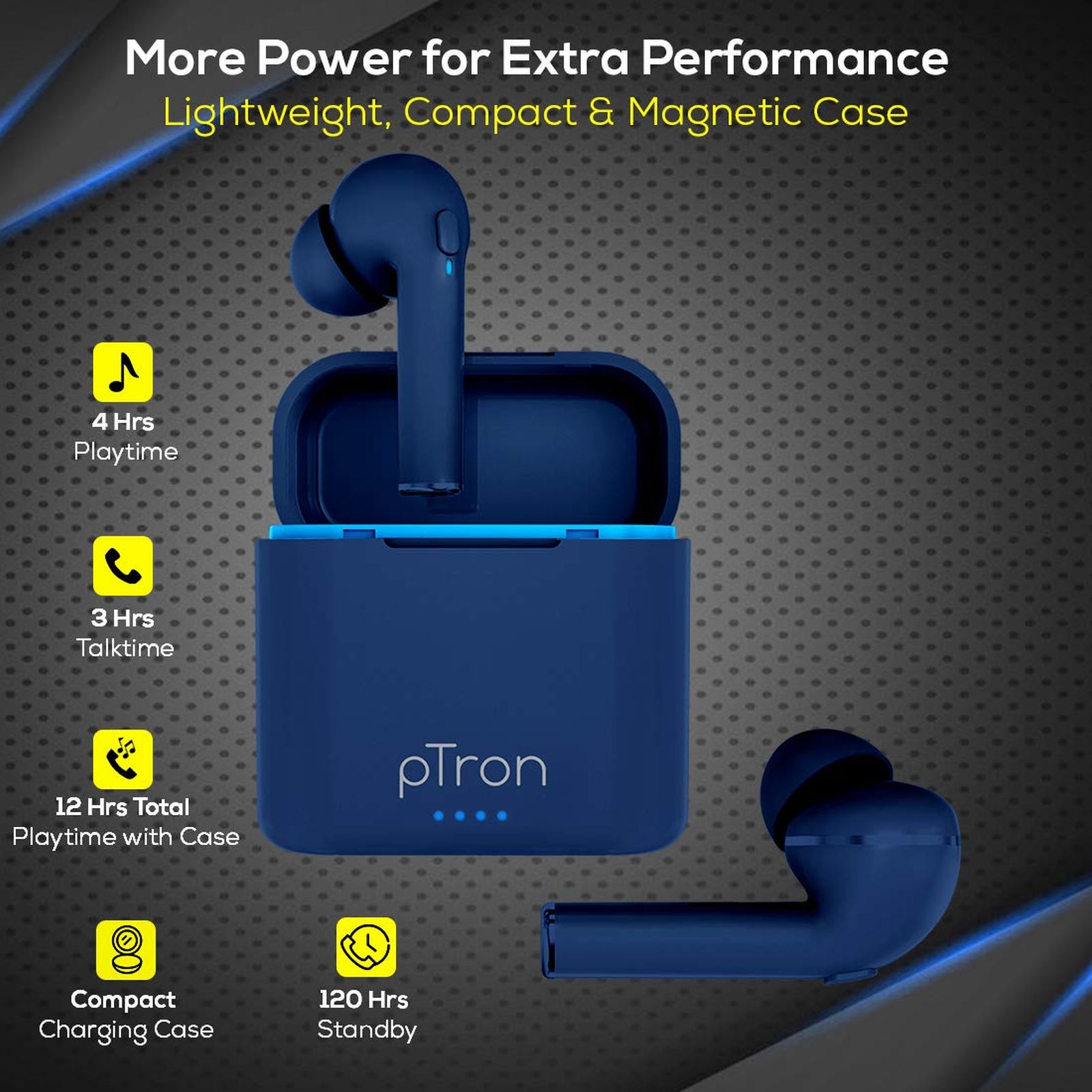 pTron Bassbuds Vista TWS Earbuds with Passive Noise Cancellation (IPX4 Sweat Resistant, 12 Hours Playtime, Blue) pTron Bassbuds Vista TWS Earbuds with Passive Noise Cancellation (IPX4 Sweat Resistant, 12 Hours Playtime, Blue)_4