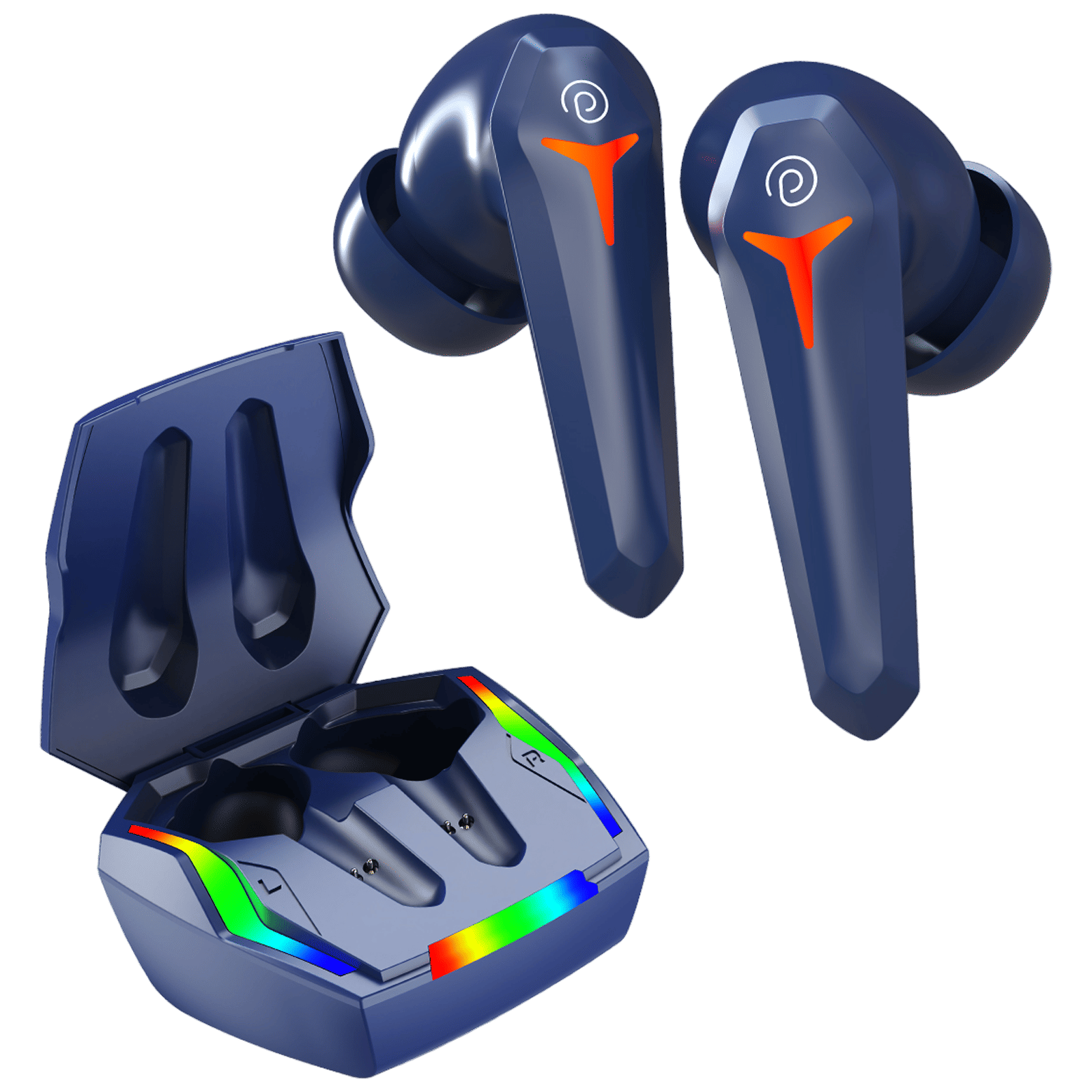 pTron Bassbuds Turbo TWS Earbuds with Environmental Noise Cancellation (IPX5 Water Resistant, Fast Charging, Blue)_1