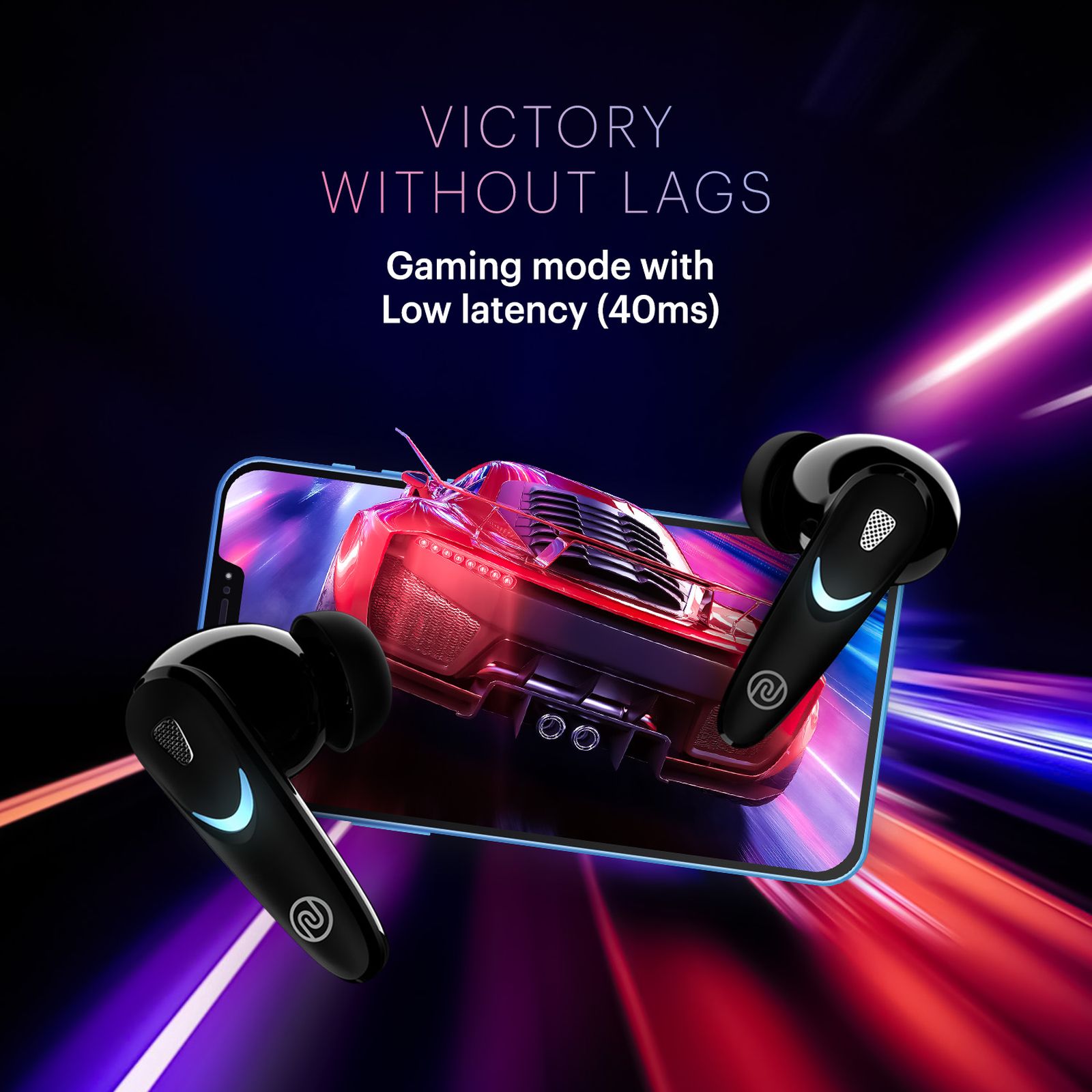 noise Buds Combat X TWS Earbuds with Environmental Noise Cancellation (IPX5 Water Resistant, Instacharge, Stealth Black)_6