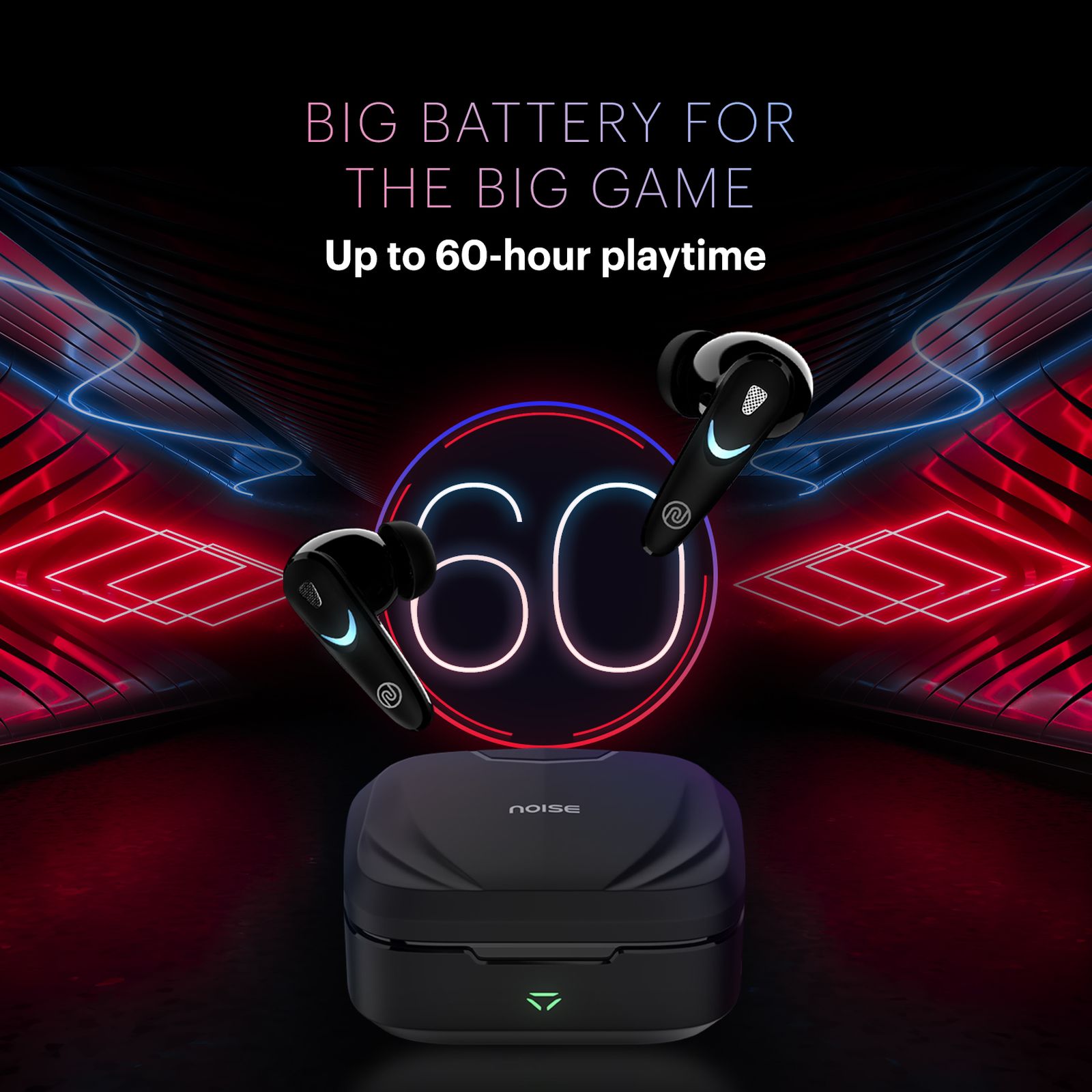 noise Buds Combat X TWS Earbuds with Environmental Noise Cancellation (IPX5 Water Resistant, Instacharge, Stealth Black)_4