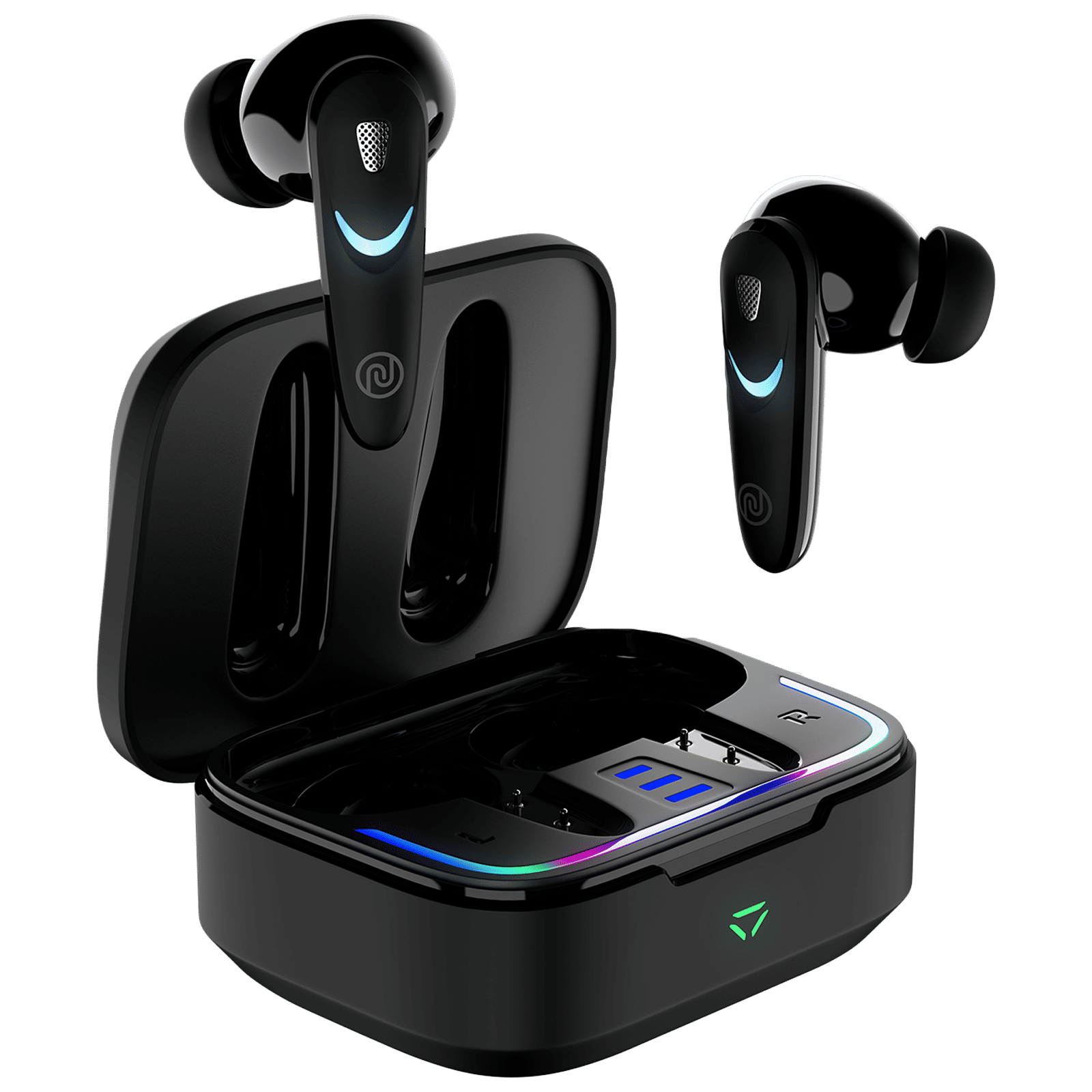 noise Buds Combat X TWS Earbuds with Environmental Noise Cancellation (IPX5 Water Resistant, Instacharge, Stealth Black)_1