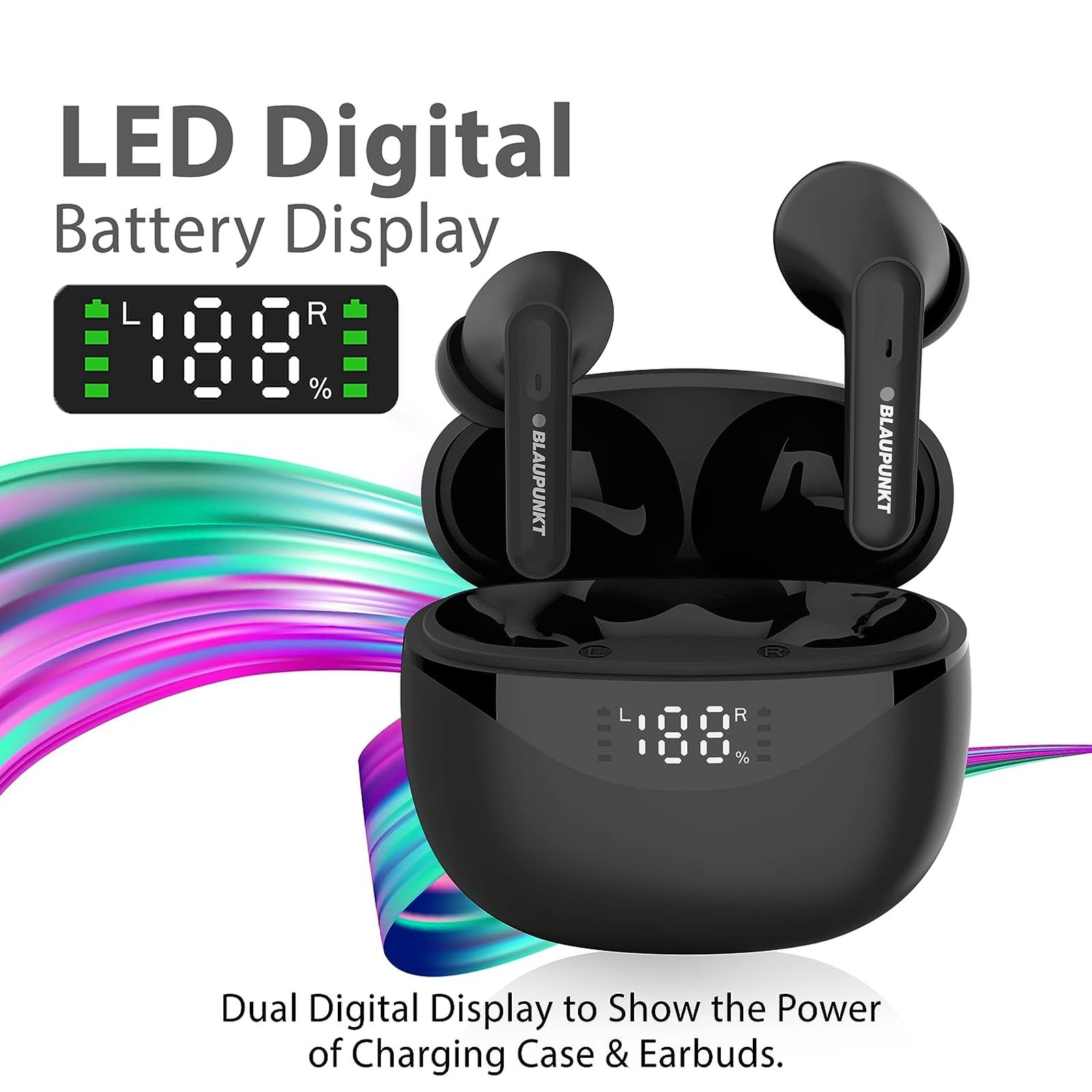 BLAUPUNKT BTW20 TWS Earbuds (IPX5 Water & Sweat Resistant, Turbovolt Charging, Black)_8