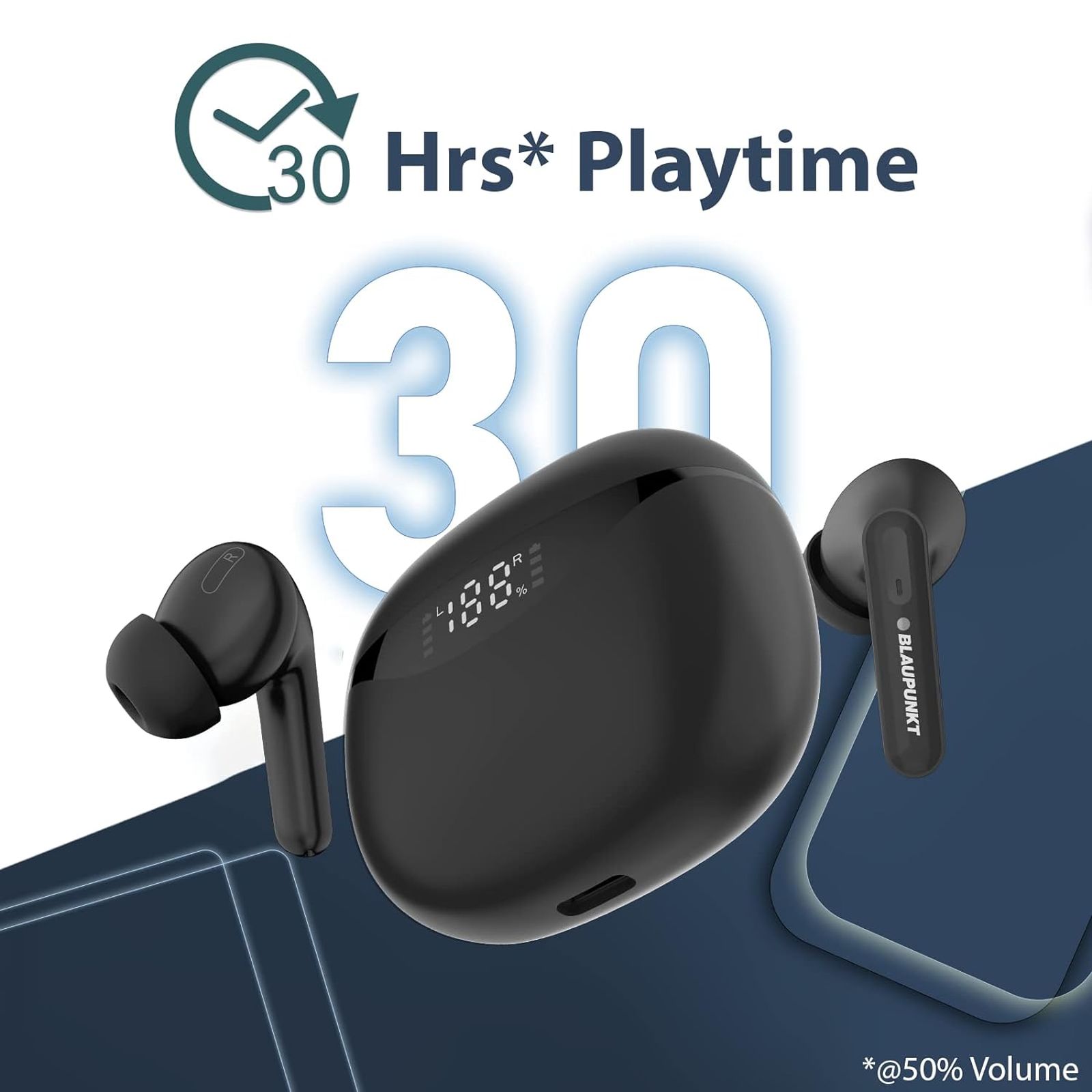 BLAUPUNKT BTW20 TWS Earbuds (IPX5 Water & Sweat Resistant, Turbovolt Charging, Black)_4
