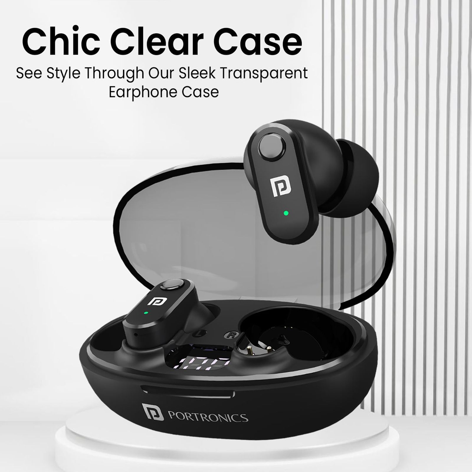 PORTRONICS Harmonics Twins S16 POR2228 TWS Earbuds (IPX5 Water & Sweat Resistant, Deep Bass Technology, Black)_7