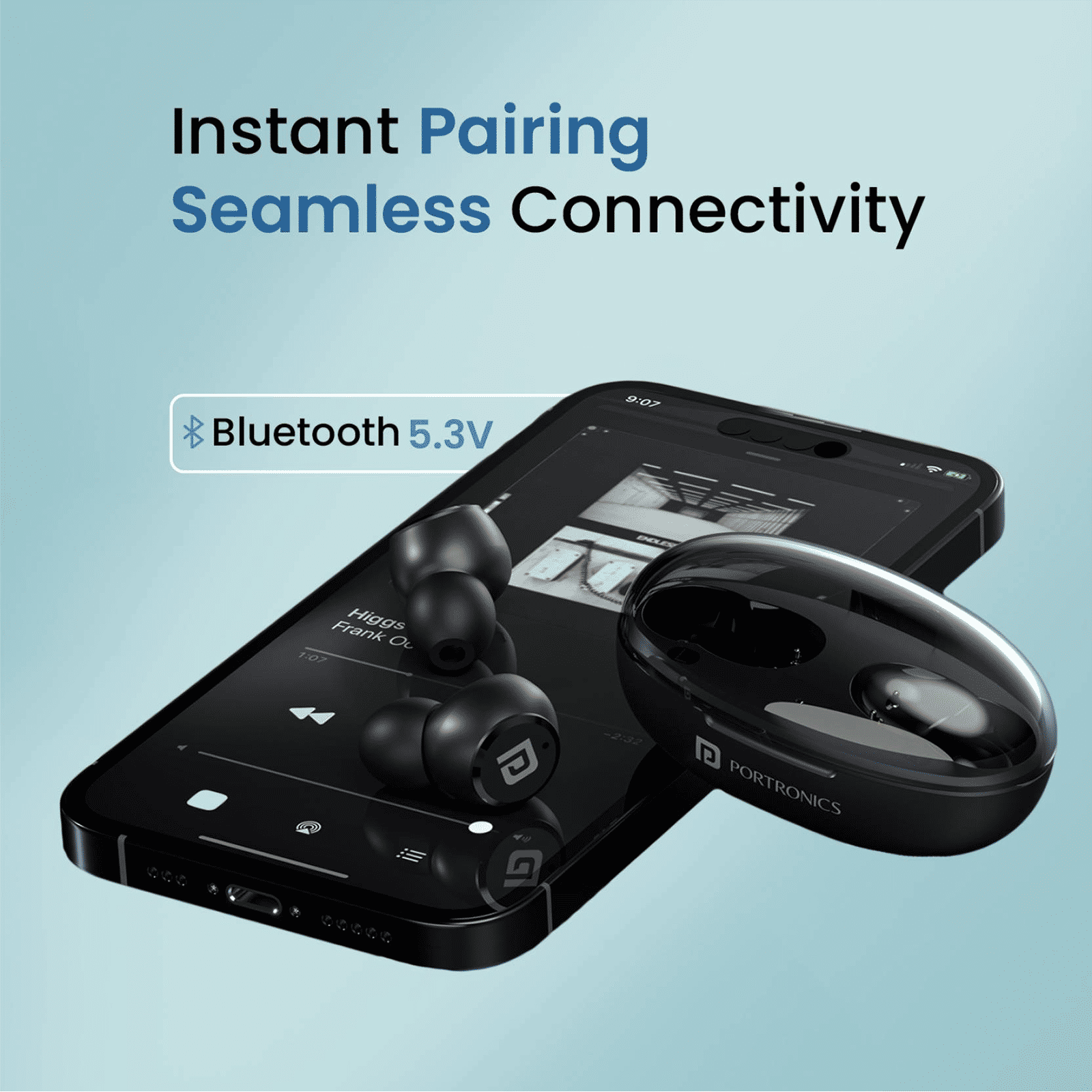 PORTRONICS Harmonics Twins S13 POR2225 TWS Earbuds (IPX5 Water & Sweat Resistant, Deep Bass Technology, Black)_10