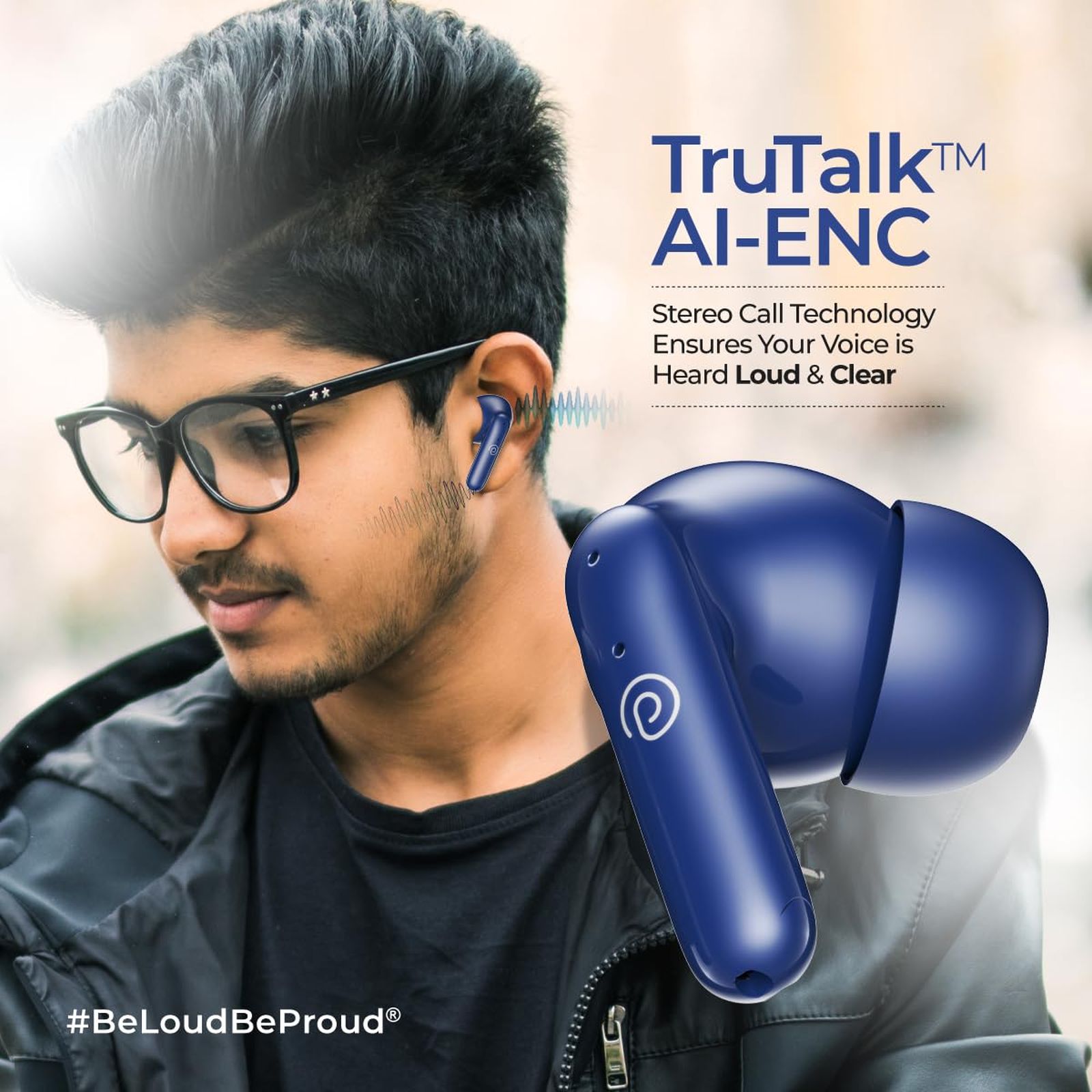 pTron Zenbuds Evo TWS Earbuds with Environmental Noise Cancellation (IPX5 Water Resistant, Immersive Stereo Sound, Blue)_7