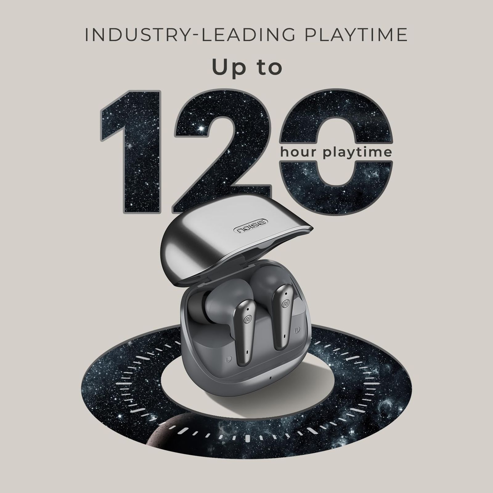 noise Buds X Prime TWS Earbuds with Environmental Noise Cancellation (IPX5 Water Resistant, Fast Charge, Silver Grey) noise Buds X Prime TWS Earbuds with Environmental Noise Cancellation (IPX5 Water Resistant, Fast Charge, Silver Grey)_6