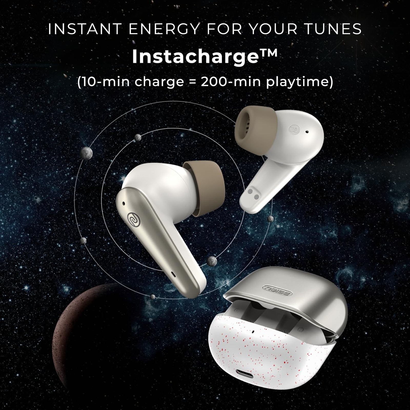 noise Buds X Prime TWS Earbuds with Environmental Noise Cancellation (IPX5 Water Resistant, Fast Charge, Champagne White)_8