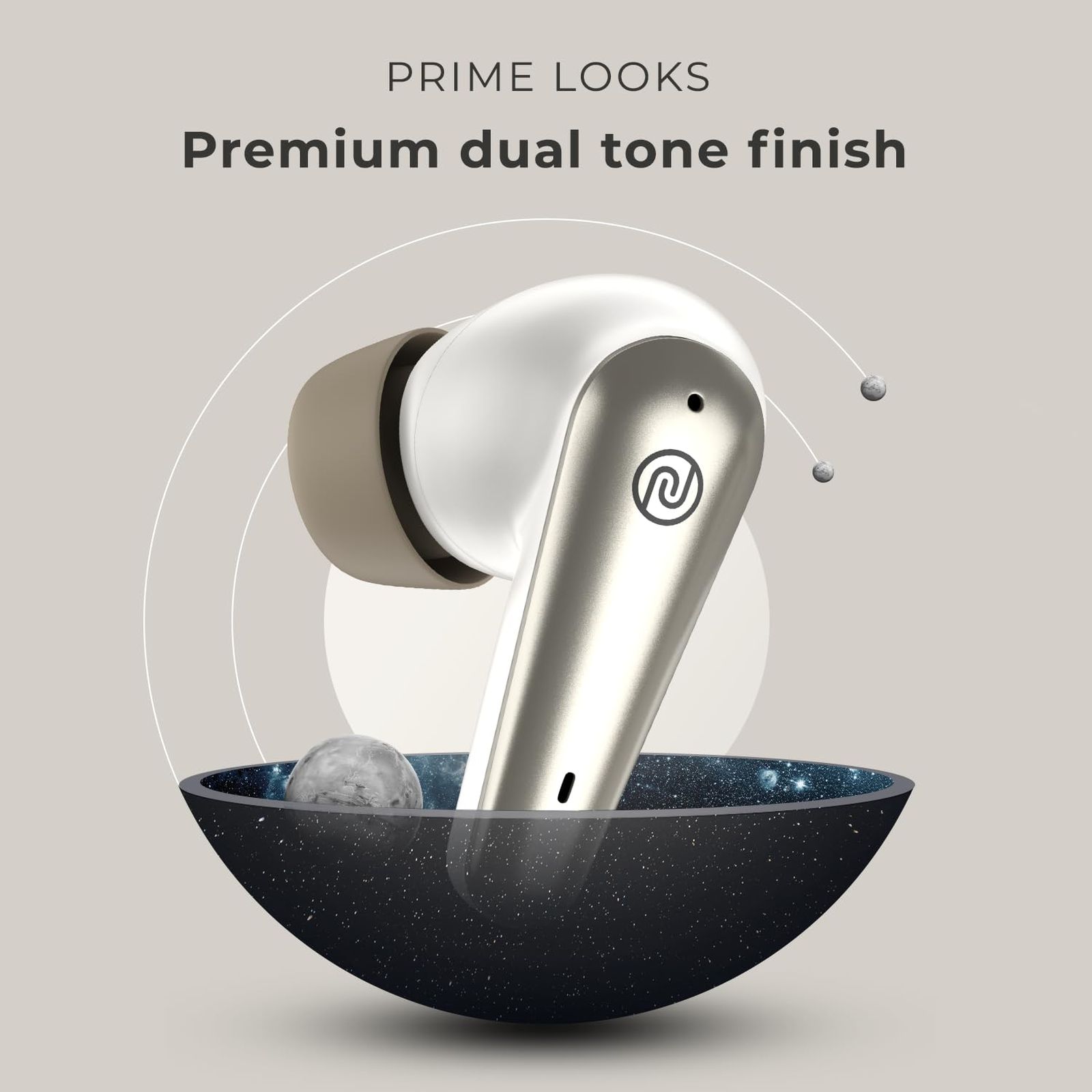 noise Buds X Prime TWS Earbuds with Environmental Noise Cancellation (IPX5 Water Resistant, Fast Charge, Champagne White)_10