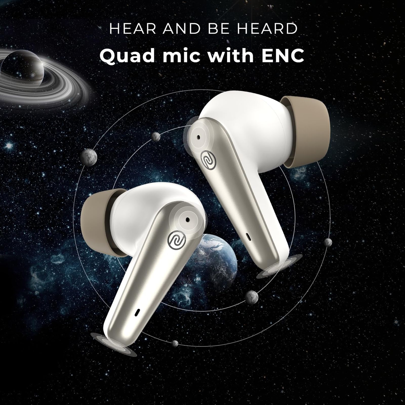 noise Buds X Prime TWS Earbuds with Environmental Noise Cancellation (IPX5 Water Resistant, Fast Charge, Champagne White)_7