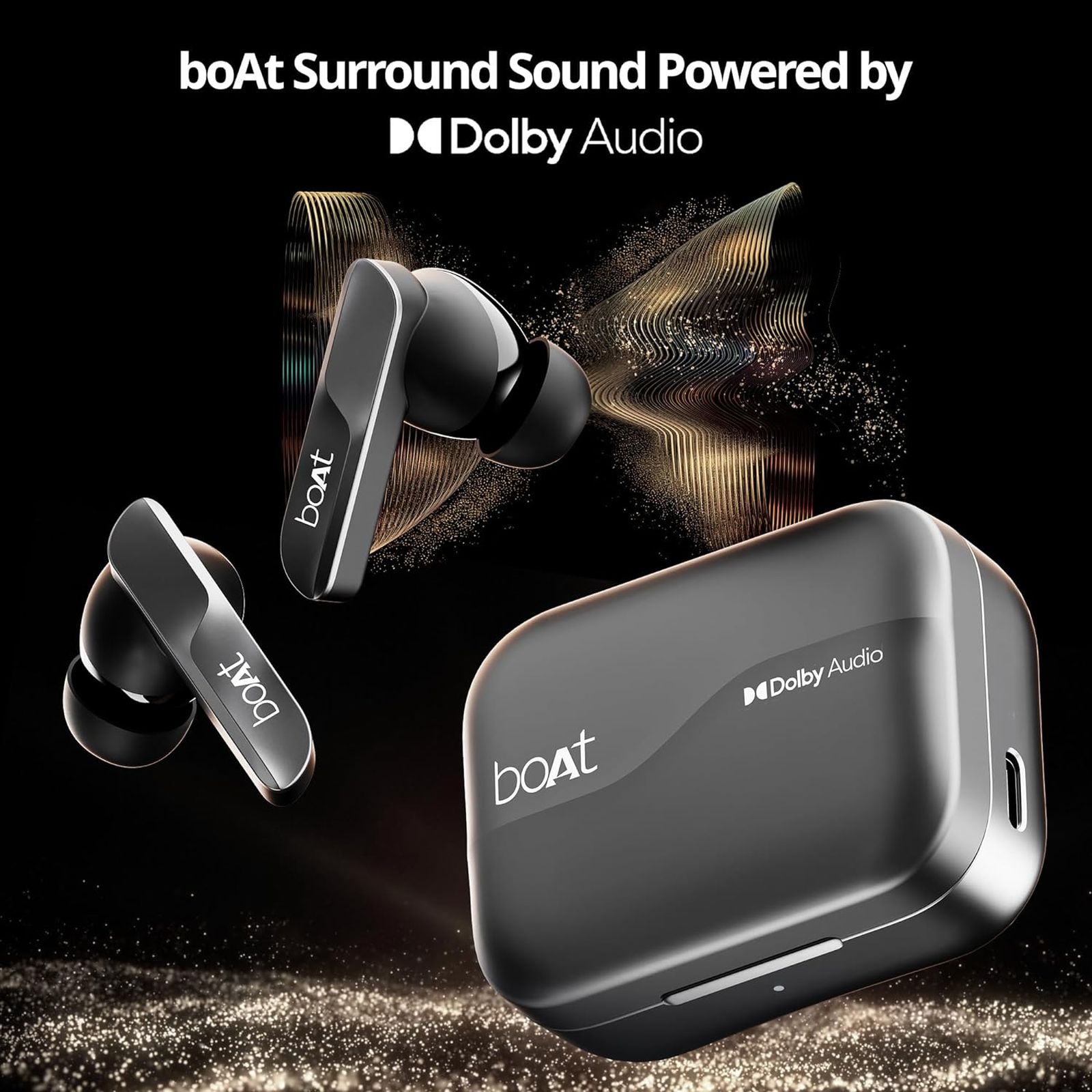 boAt Airdopes 800 TWS Earbuds with Environmental Noise Cancellation (IPX5 Water Resistant, ASAP Charge, Interstellar Black) boAt Airdopes 800 TWS Earbuds with Environmental Noise Cancellation (IPX5 Water Resistant, ASAP Charge, Interstellar Black)_7