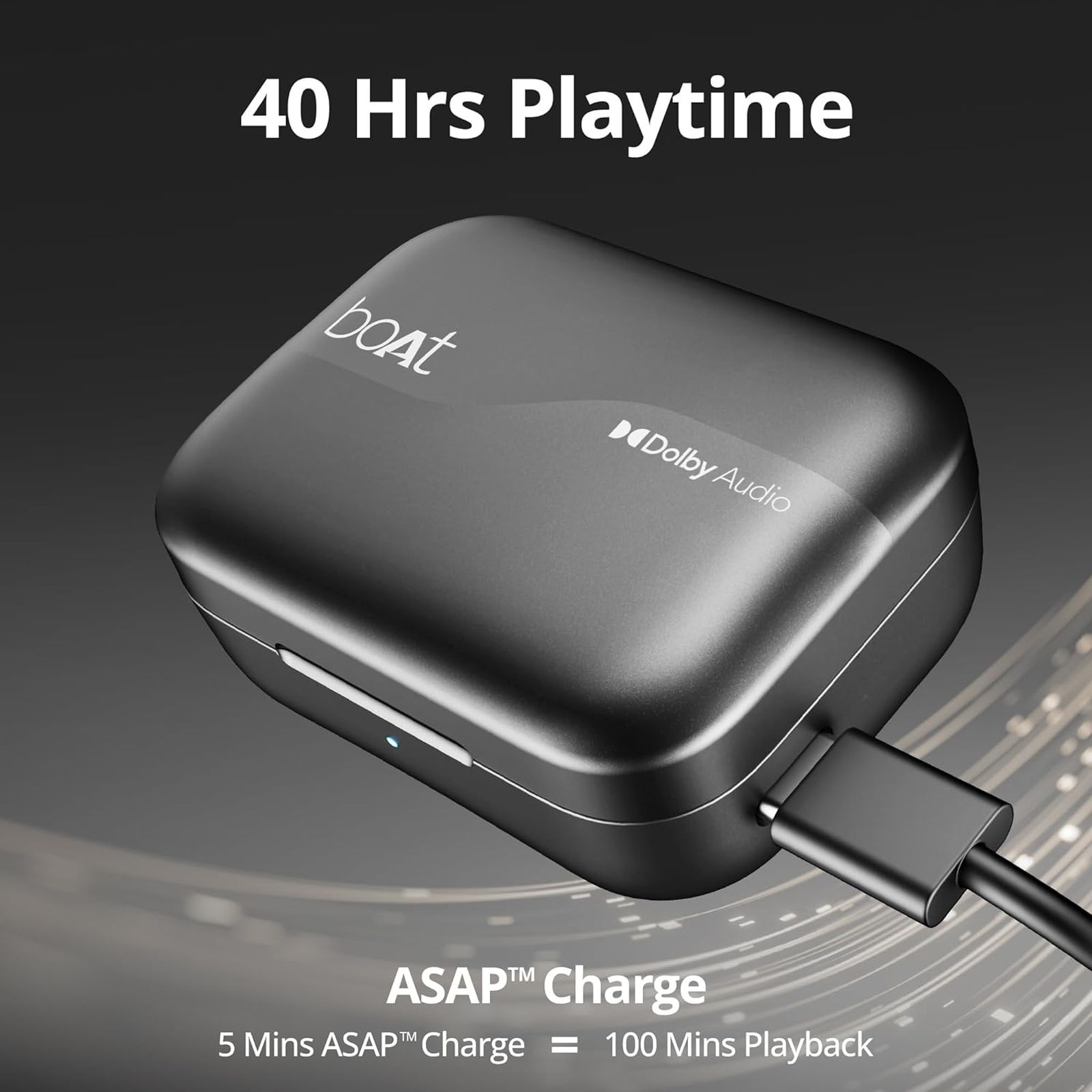 boAt Airdopes 800 TWS Earbuds with Environmental Noise Cancellation (IPX5 Water Resistant, ASAP Charge, Interstellar Black) boAt Airdopes 800 TWS Earbuds with Environmental Noise Cancellation (IPX5 Water Resistant, ASAP Charge, Interstellar Black)_3