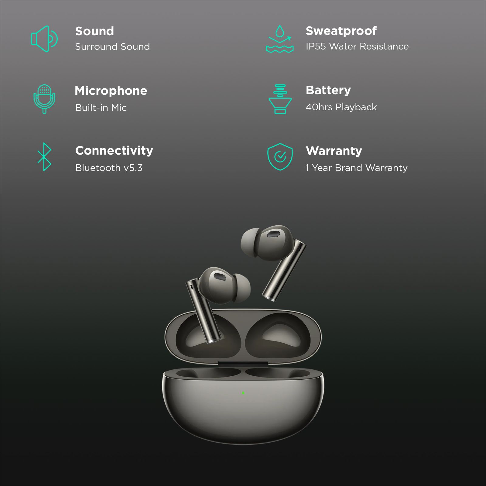 realme Buds Air6 Pro RMA2401 TWS Earbuds with Active Noise Cancellation (IP55 Water Resistant, Dynamic Bass Boost, Titanium Twilight)_2