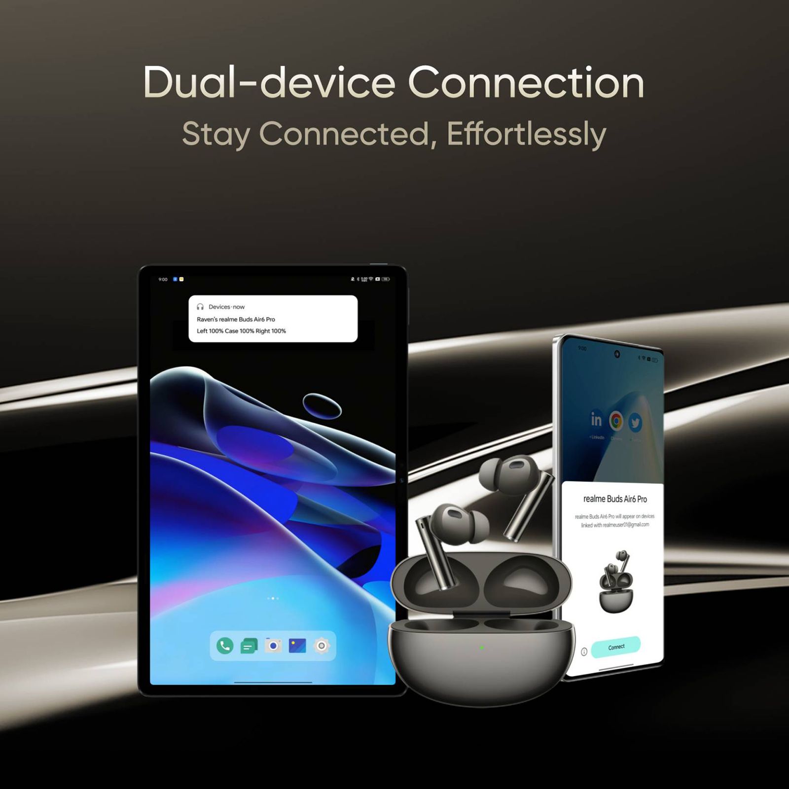 realme Buds Air6 Pro RMA2401 TWS Earbuds with Active Noise Cancellation (IP55 Water Resistant, Dynamic Bass Boost, Titanium Twilight)_7