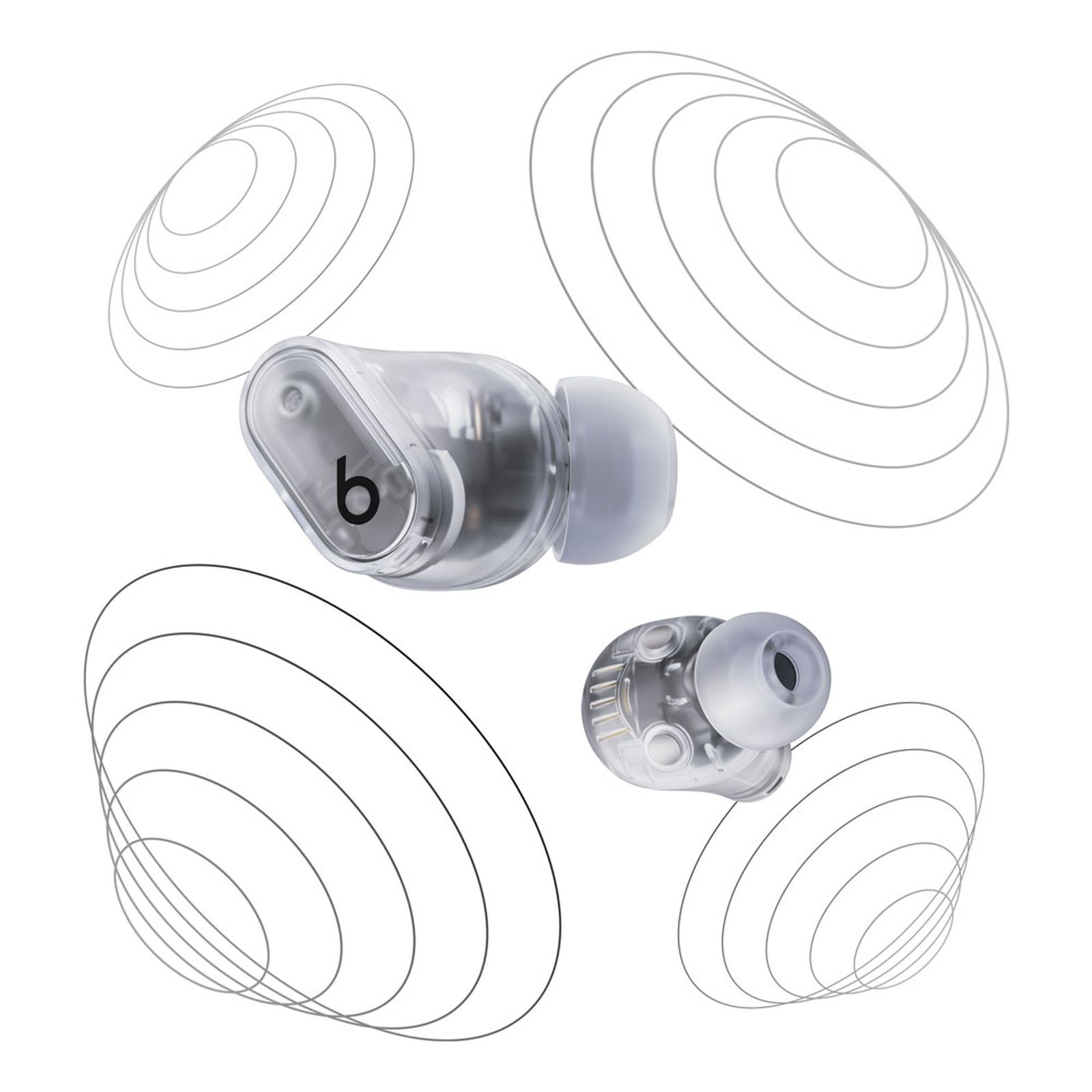 beats Studio Buds Plus TWS Earbuds with Active Noise Cancellation (IPX4 Water & Sweat Resistant, Siri Voice Assistant, Transparent)_5