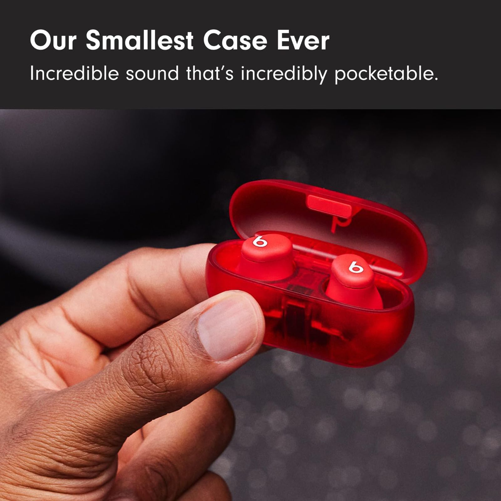 beats Solo TWS Earbuds with Passive Noise Isolation (18 Hours Playback, Transparent Red) beats Solo TWS Earbuds with Passive Noise Isolation (18 Hours Playback, Transparent Red)_4