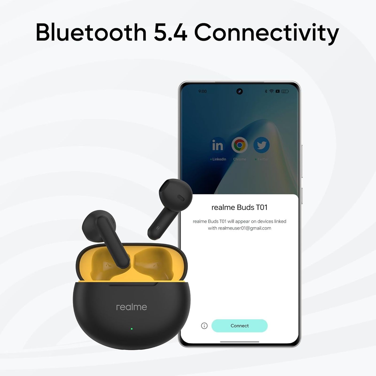 realme Buds T01 TWS Earbuds with AI ENC Noise Cancellation (IPX4 Water Resistant, Google Fast Pair, Black) realme Buds T01 TWS Earbuds with AI ENC Noise Cancellation (IPX4 Water Resistant, Google Fast Pair, Black)_4